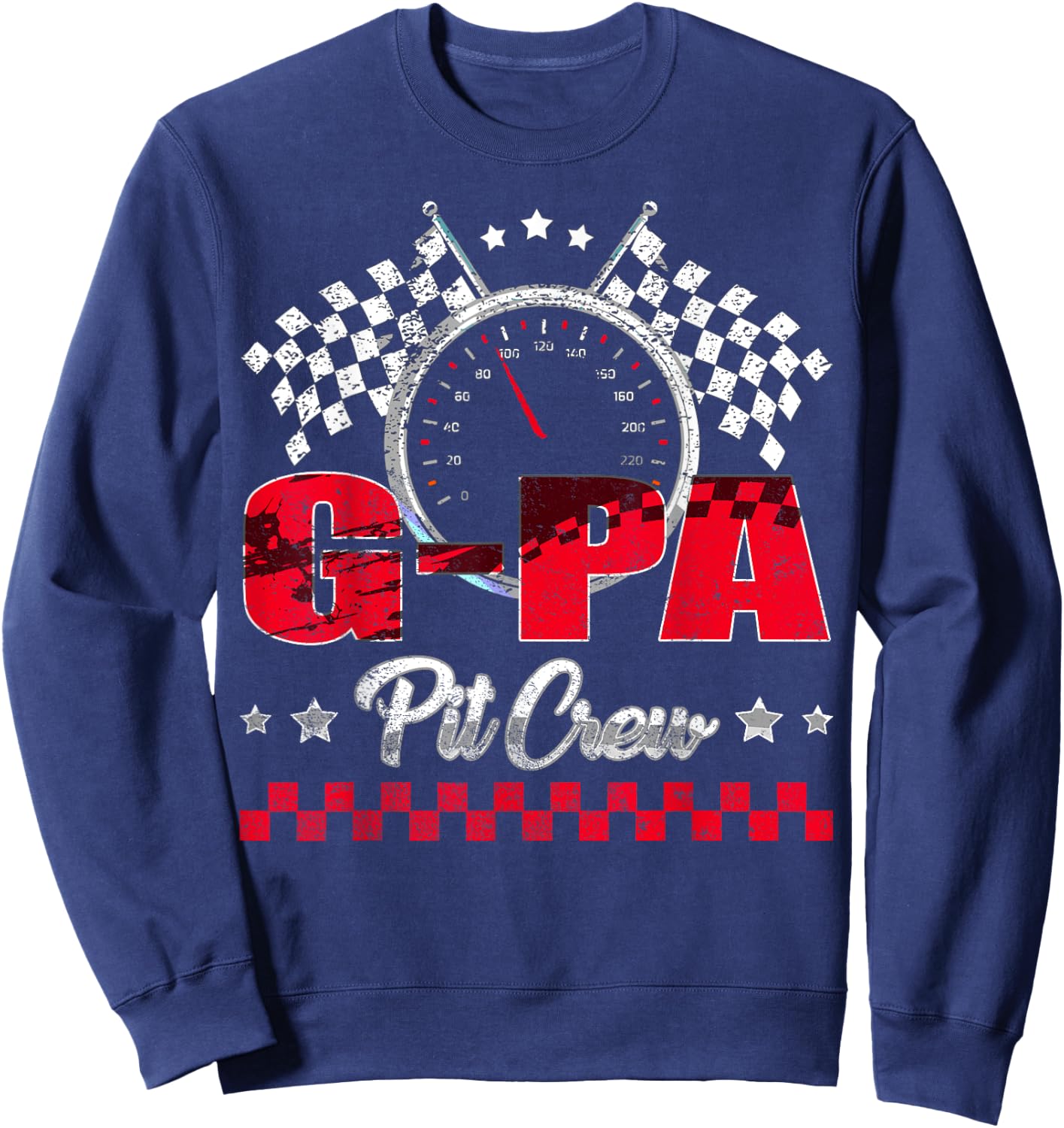 Race Car Birthday Party Racing Family G-pa Pit Crew Sweatshirt - Sweatshirt | Navy