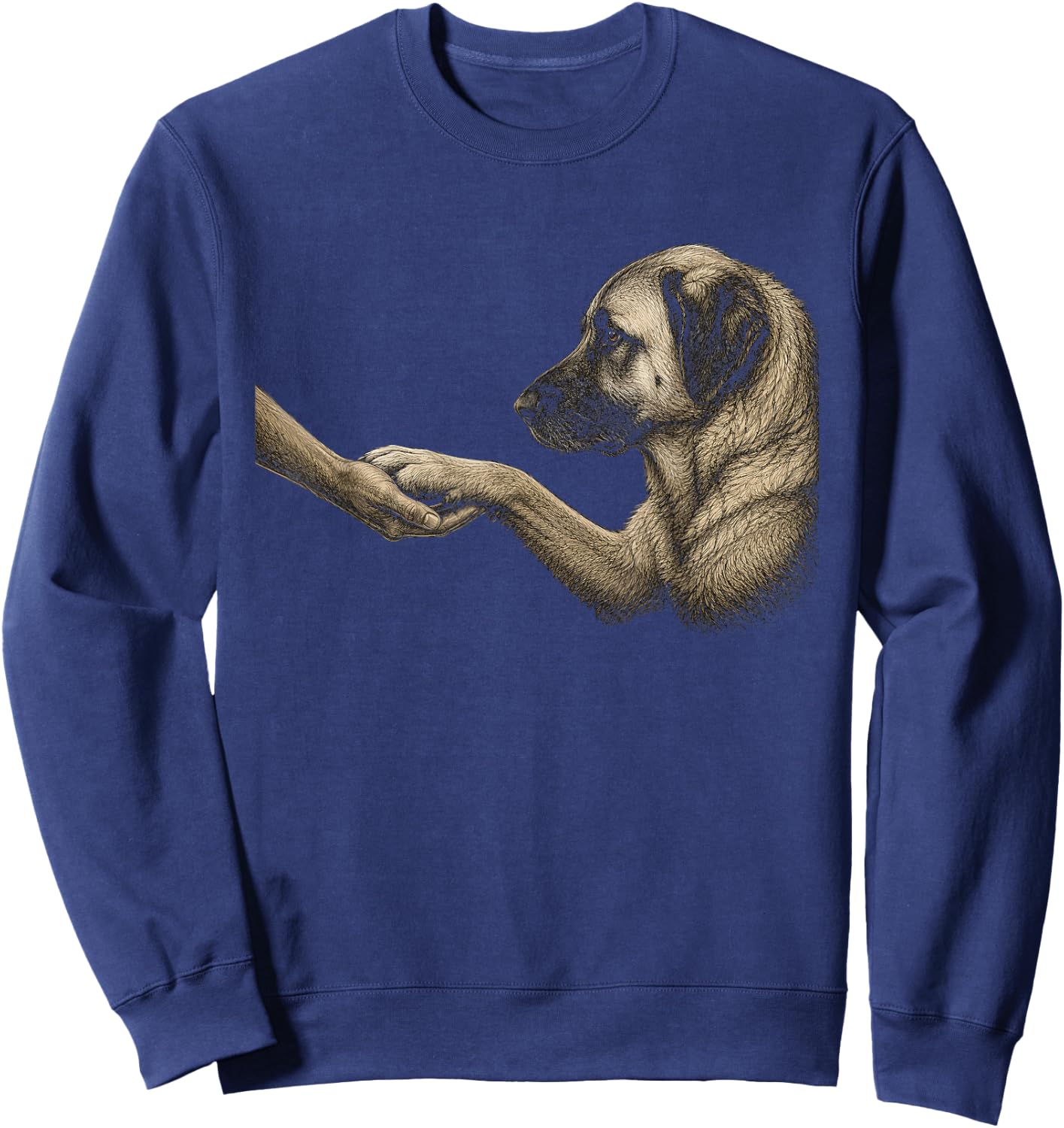 Anatolian Shepherd Dog Lover Paw Artwork Design Sweatshirt - Sweatshirt | Navy
