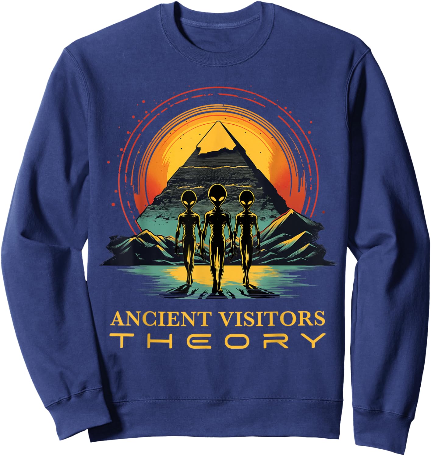 Theorie Antike Außerirdische Besucher Weltall UFO Alien Sweatshirt - Sweatshirt | Navy