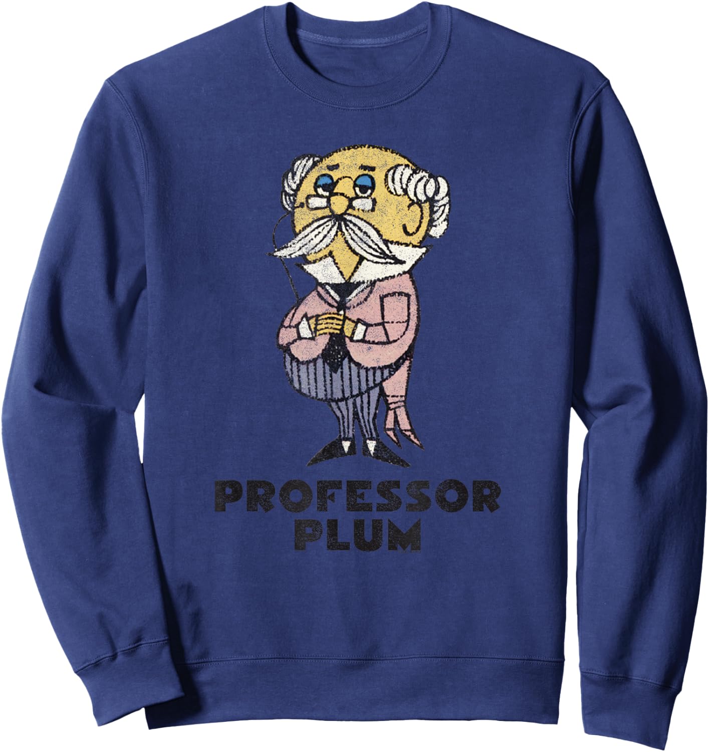 Clue Professor Plum Retro Poster Sweatshirt - Sweatshirt | Navy