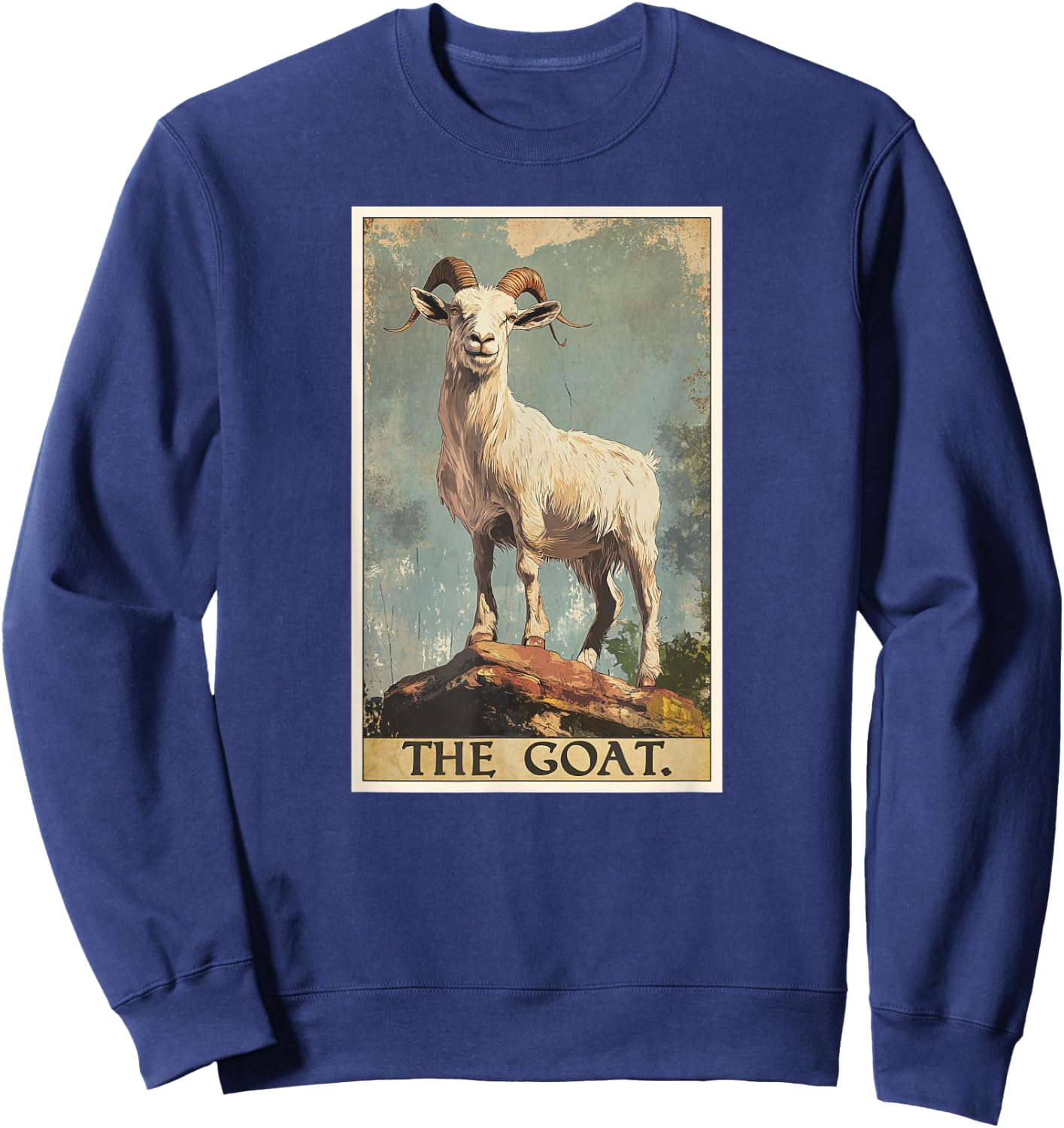 Goat Tarot Card Goats Goat Sweatshirt - Sweatshirt | Navy