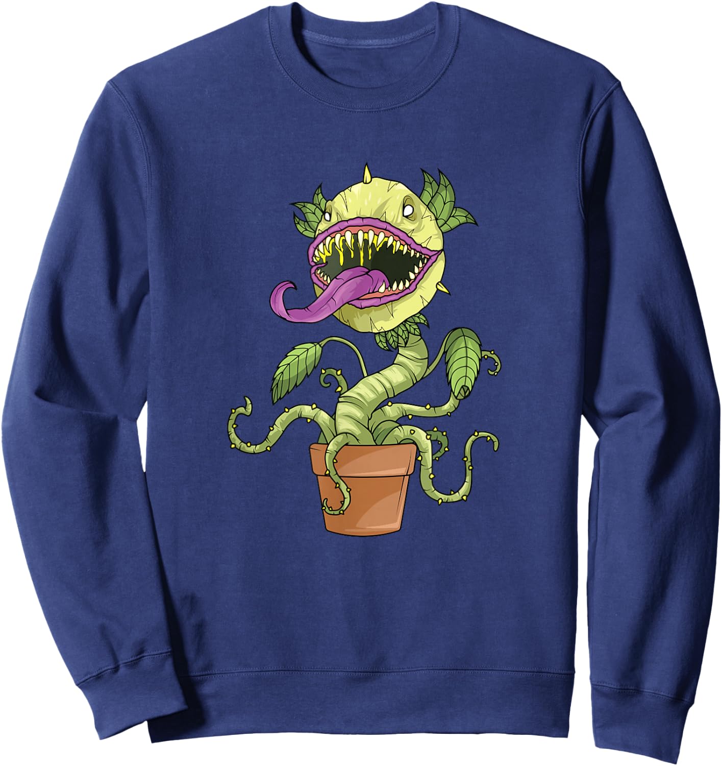 Venus Fly Trap Costume Carnivorous Plant Monster , black, s Sweatshirt - Sweatshirt | Navy