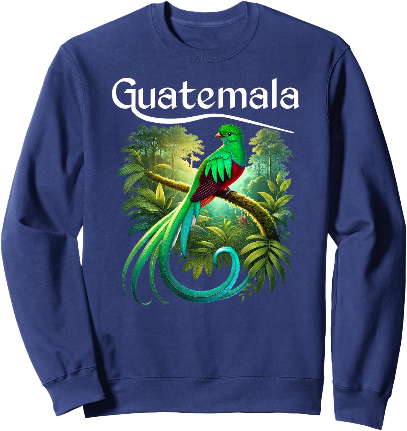 Quetzal Guatemala Chapin Antigua Tikal Tradicional Maya 502 Sweatshirt - Sweatshirt | Navy
