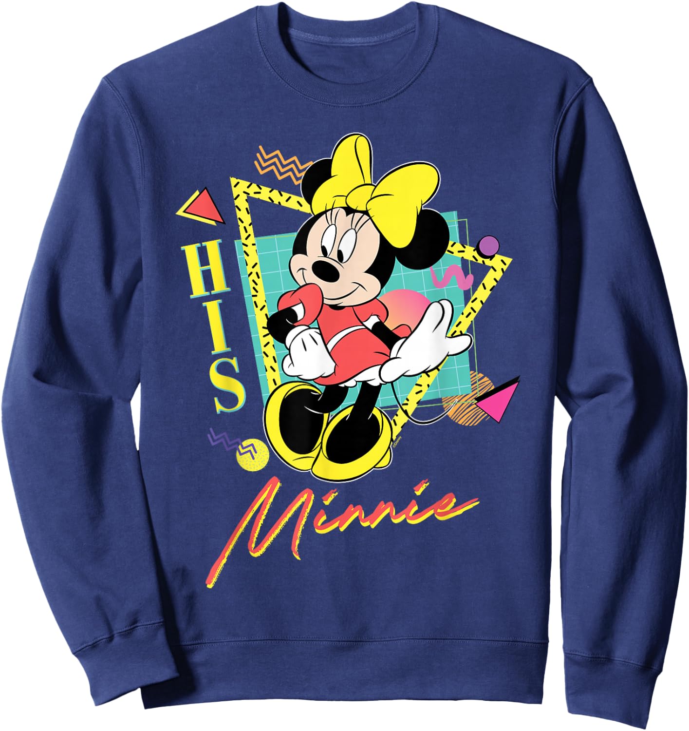Disney Minnie Mouse Retro '90s Couples Matching His Minnie Sweatshirt - Sweatshirt | Navy
