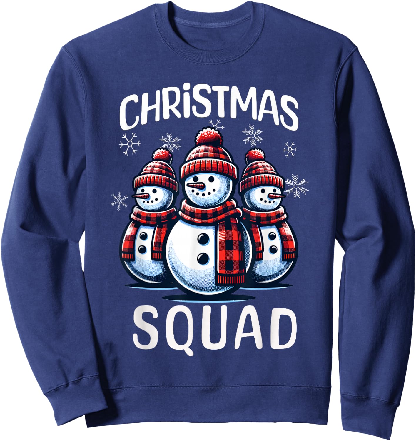 Snowman Family Group Matching Christmas Squad Sweatshirt - Sweatshirt | Navy