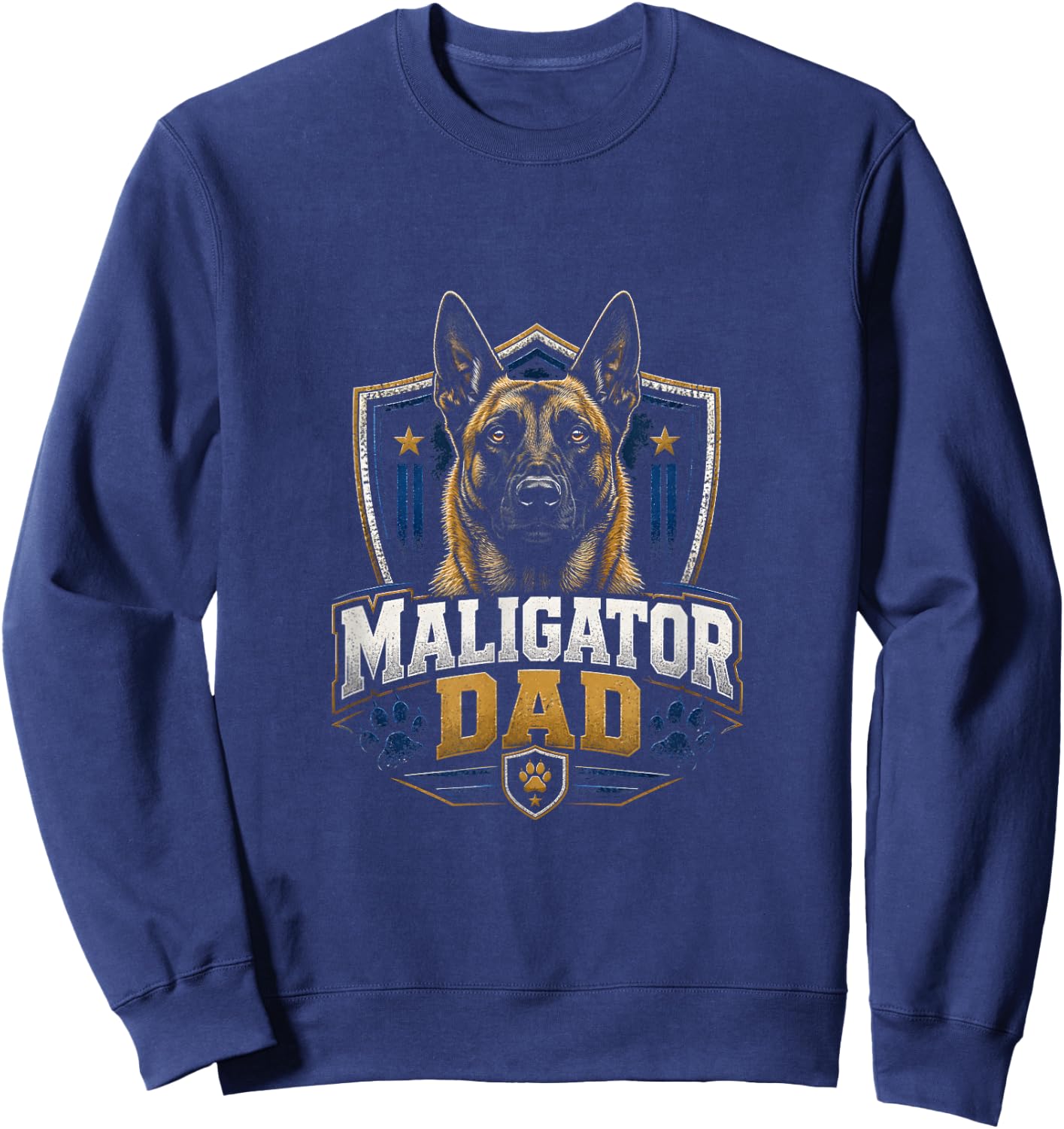 Maligator Dad Belgian Malinois Sweatshirt - Sweatshirt | Navy