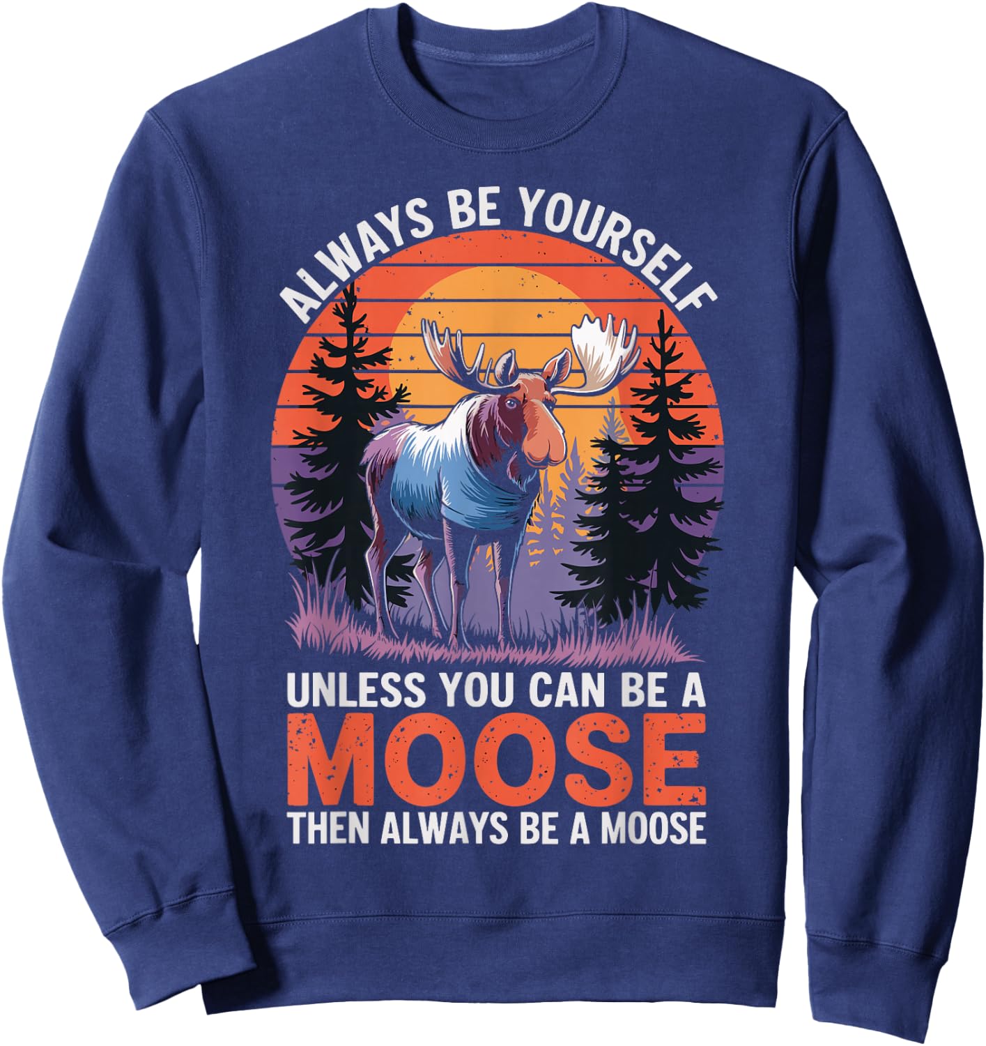 Moose Sweatshirt - Sweatshirt | Navy