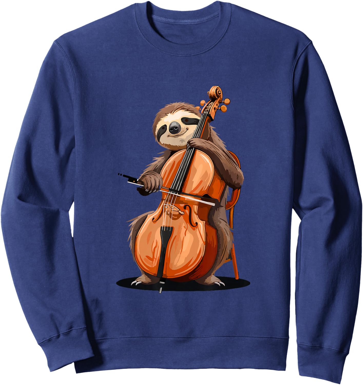 Sloth Playing Cello Sweatshirt - Sweatshirt | Navy