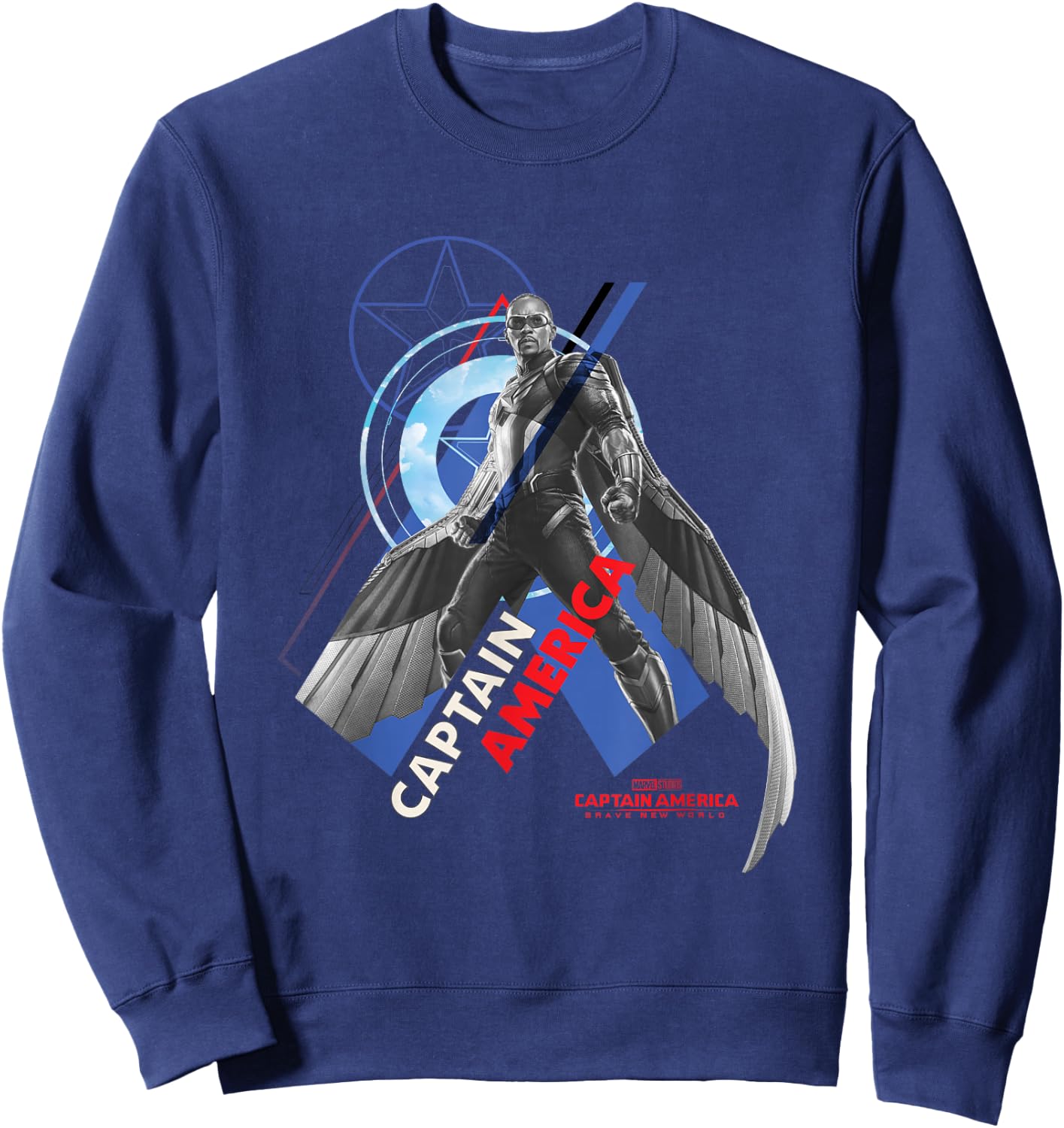 Marvel Captain America: Brave New World New Captain America Sweatshirt - Sweatshirt | Navy
