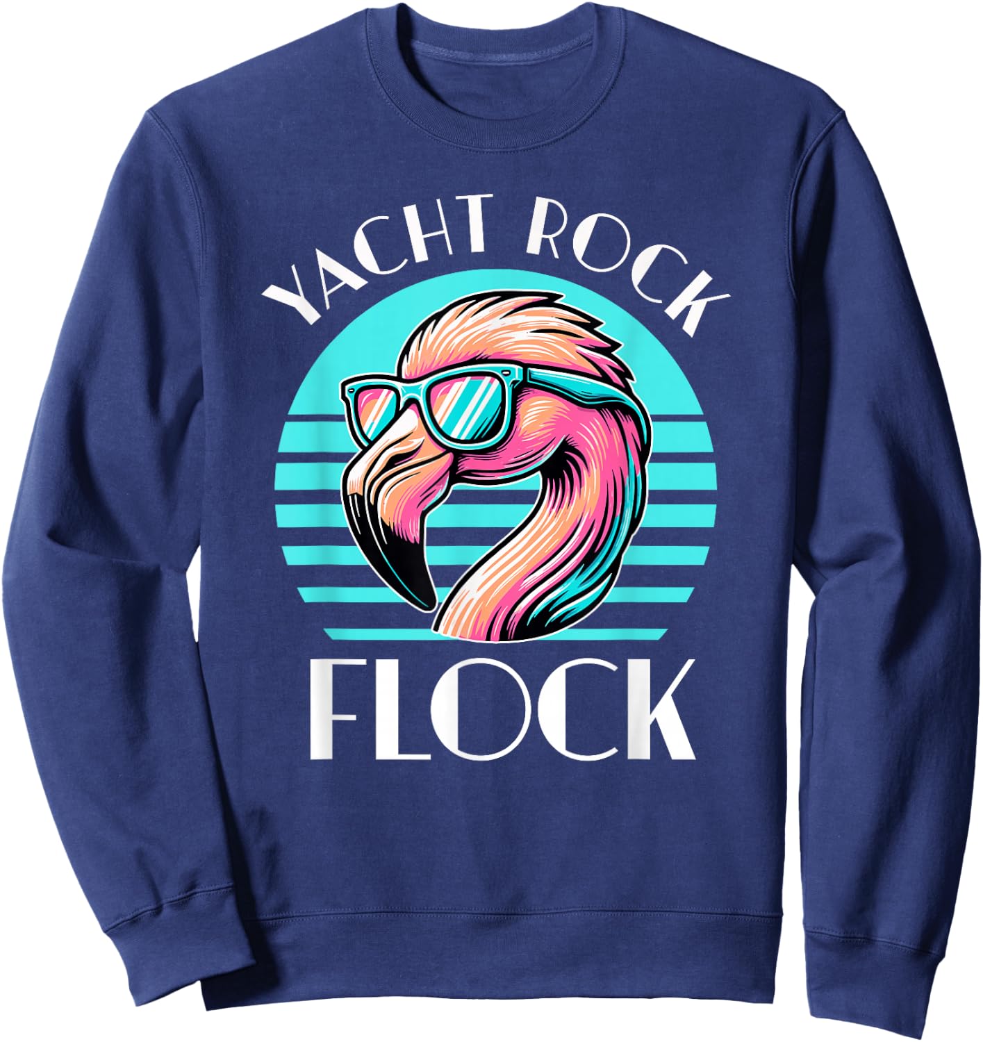 Retro Yacht Rock Flock Sweatshirt - Sweatshirt | Navy