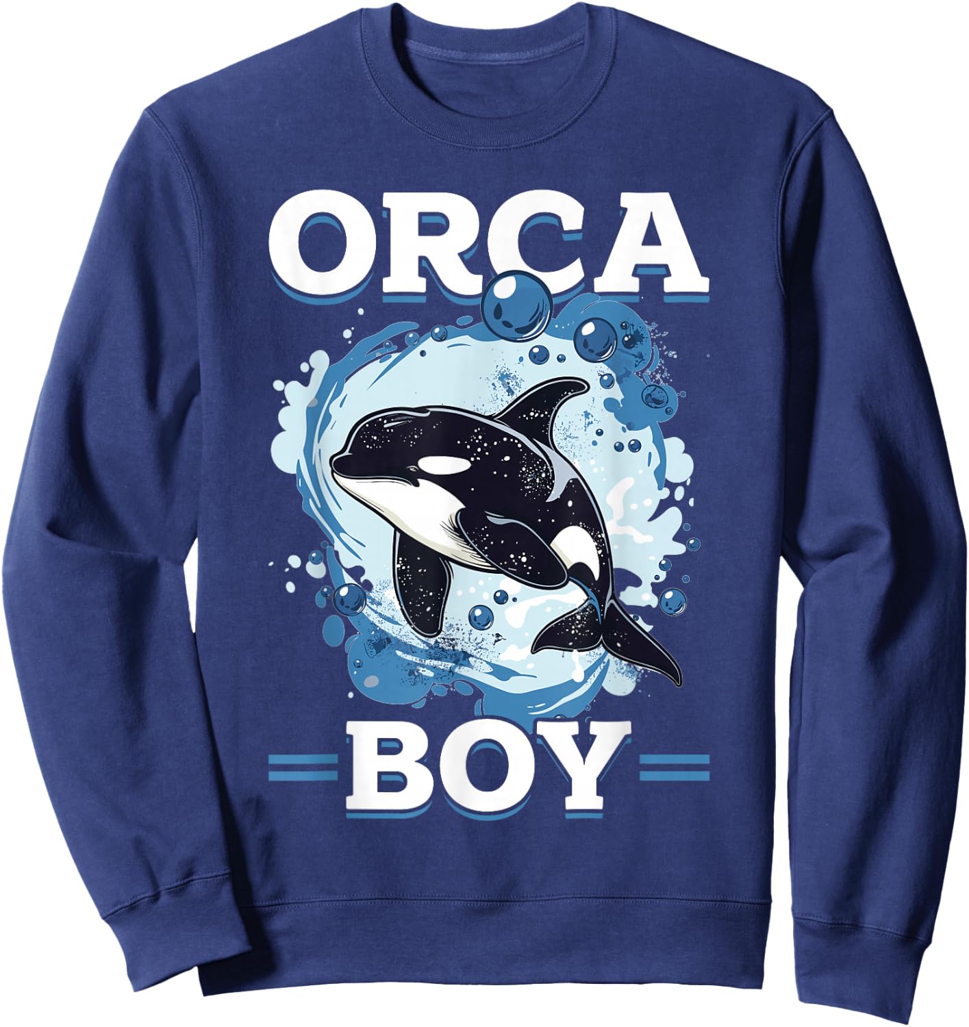 Funny Orca Animal Orca Boy Sweatshirt - Sweatshirt | Navy
