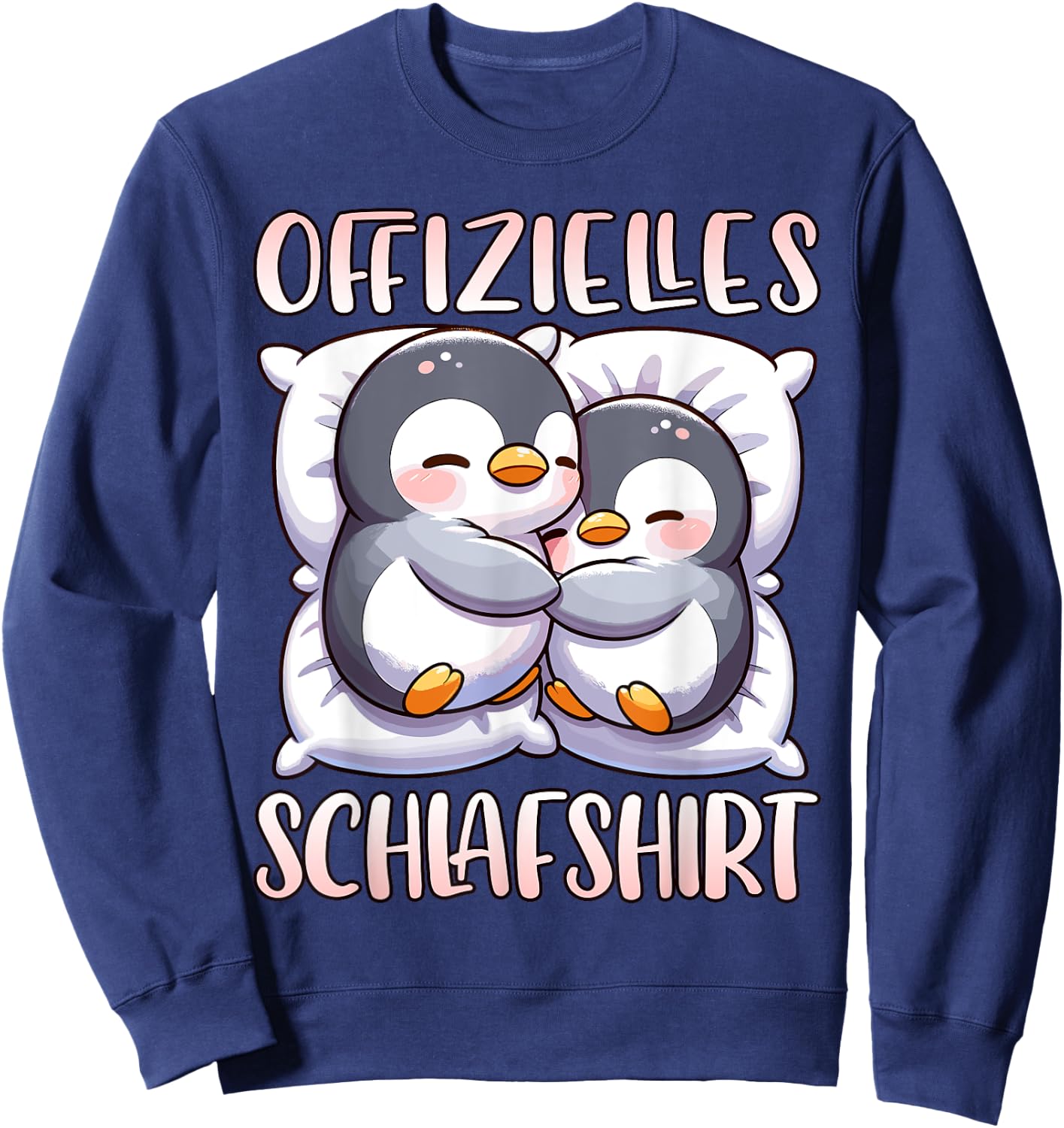 Official Sleep Shirt Penguin Pyjamas Girls Sleep , black Sweatshirt - Sweatshirt | Navy