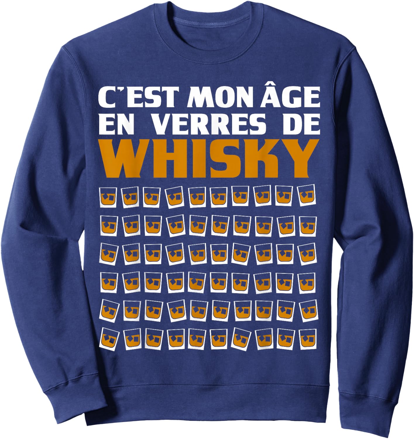 Vintage It's My Age in Glasses Whisky 60 Years Birthday Sweatshirt - Sweatshirt | Navy