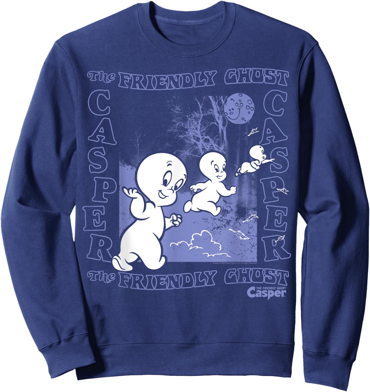 Casper The Friendly Ghost Nighttime Sweatshirt - Sweatshirt | Navy
