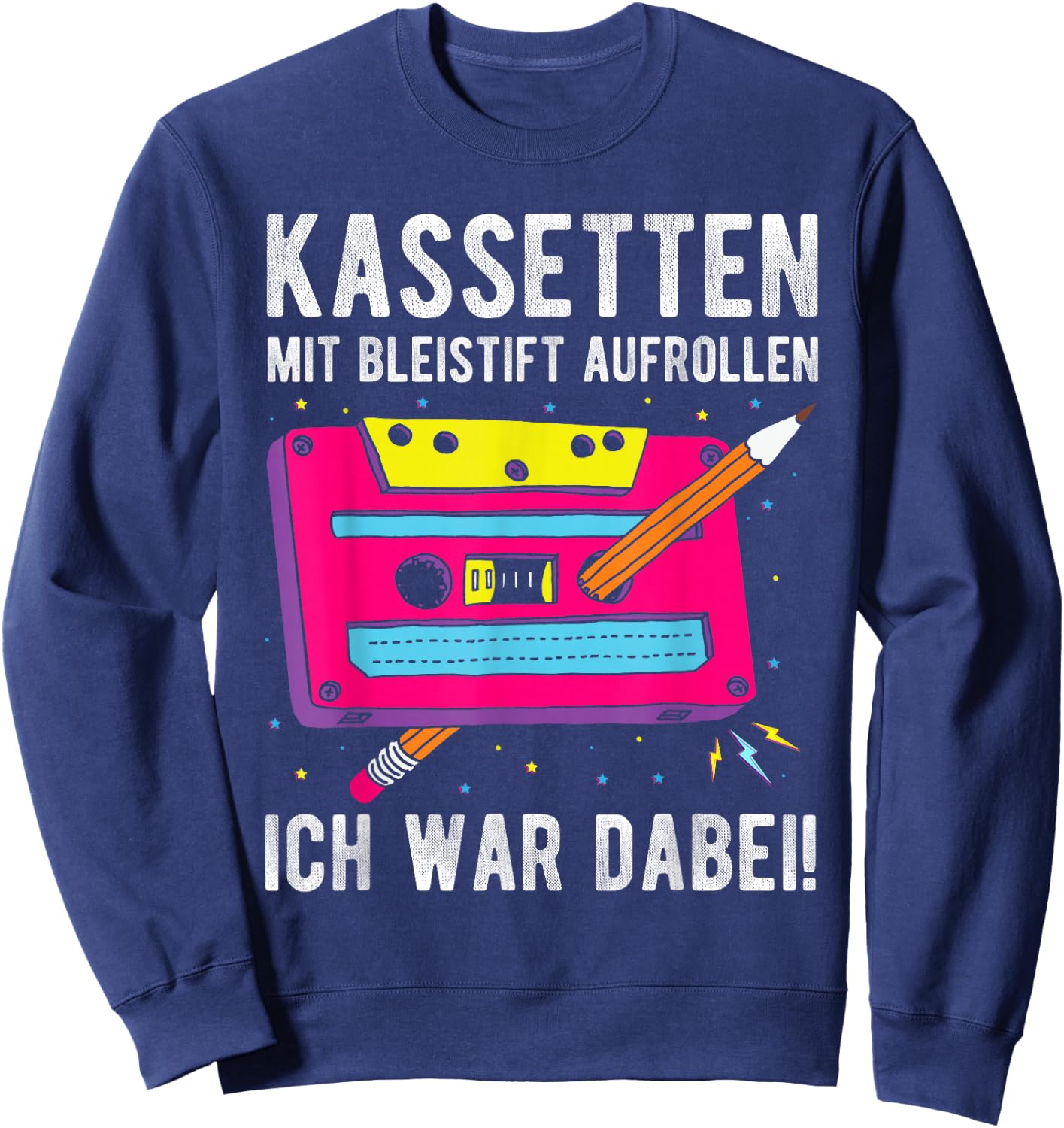 with Pencil Roll Up I Was DABEI!, black Sweatshirt - Sweatshirt | Navy