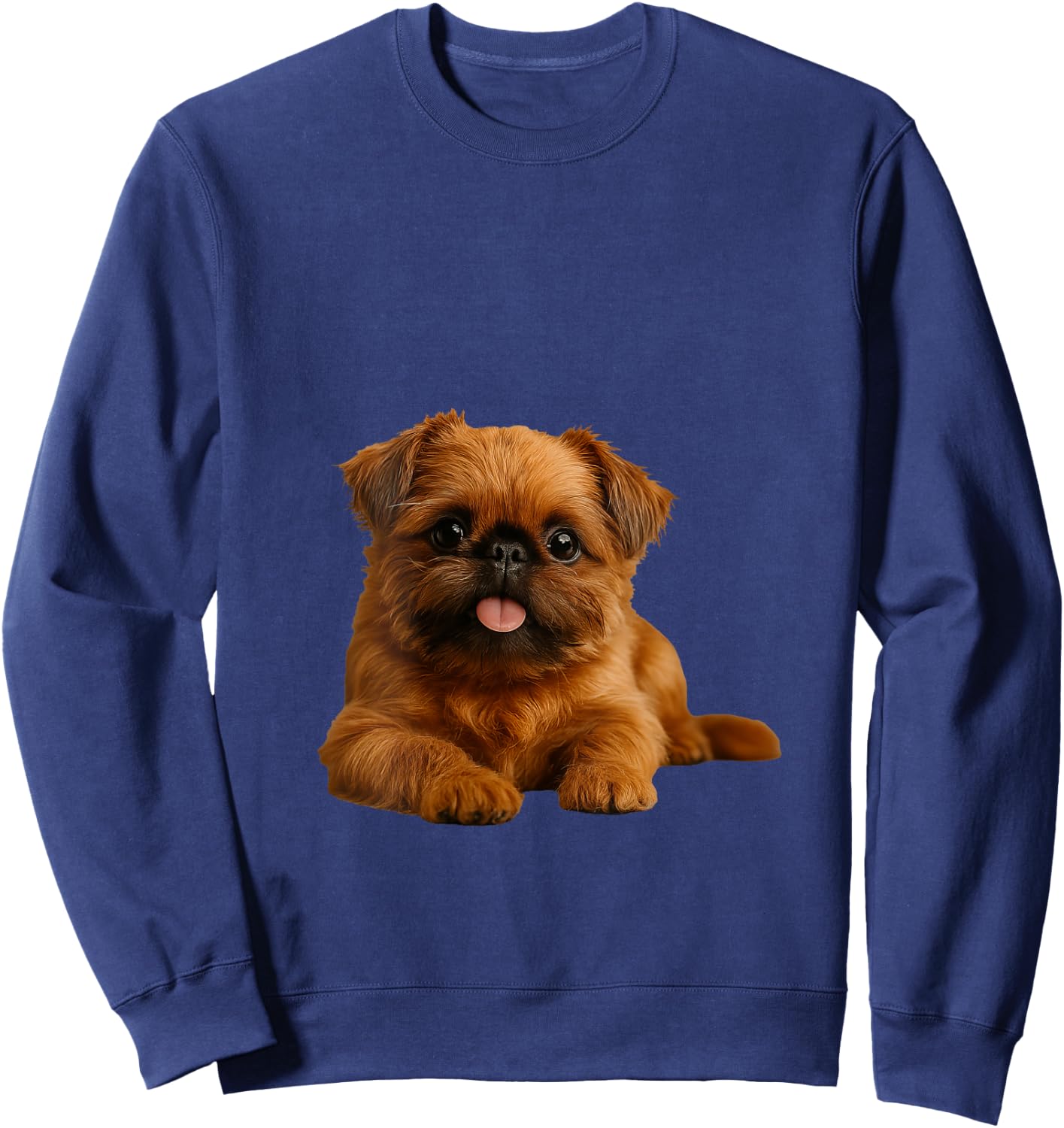 Brussels Griffon V-Neck Sweatshirt - Sweatshirt | Navy