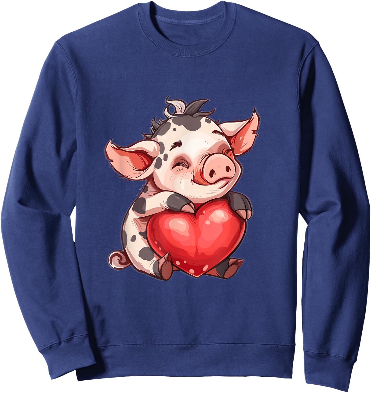 Kunekune Pig Owner Heart Kune Kune Girl Kune Kune Pig Sweatshirt - Sweatshirt | Navy