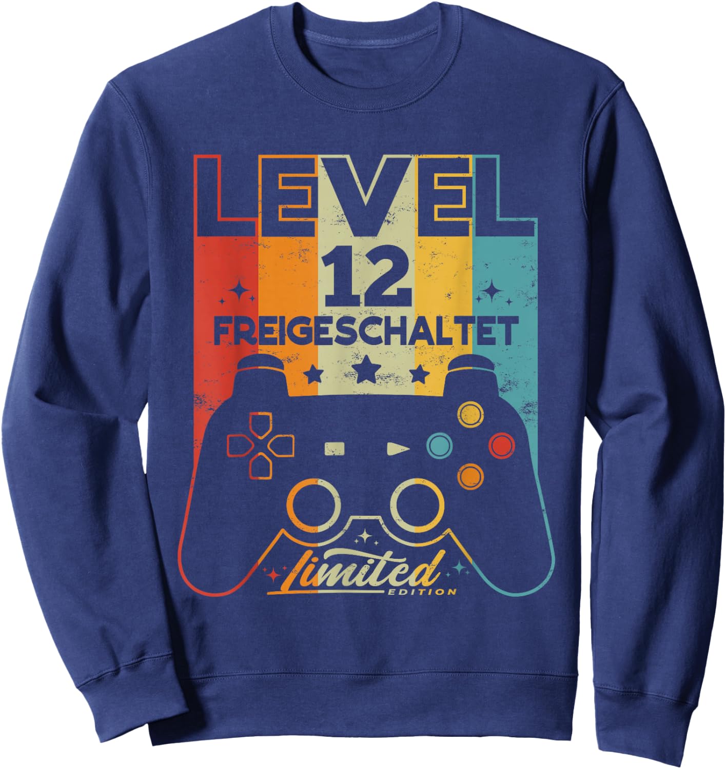 12 Years Boy Girl Gamer Born 2010 12th Birthday , black, s Sweatshirt - Sweatshirt | Navy