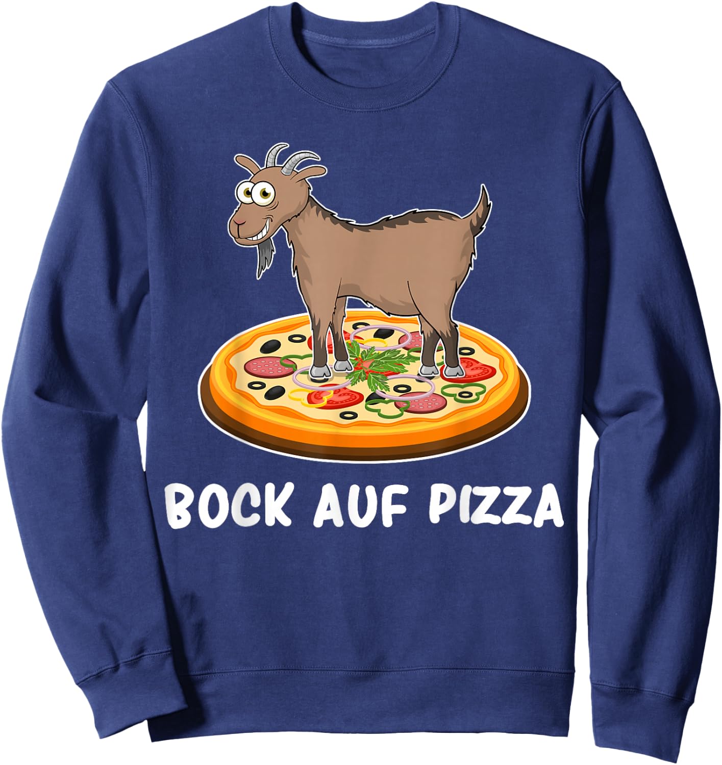 Pizza Sayings Pizza Baker Pizza Lovers Bock on Pizza , black, s Sweatshirt - Sweatshirt | Navy