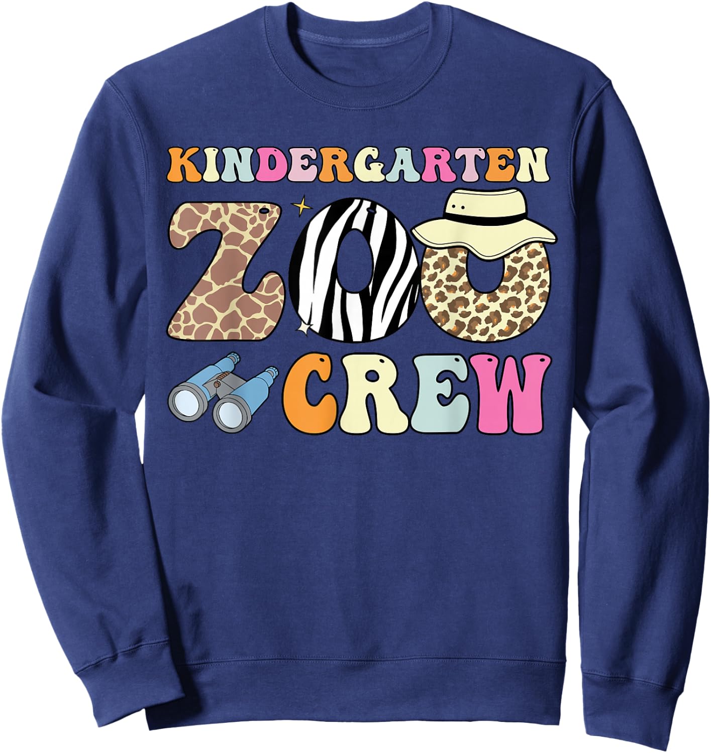 Field Zoo Trip Shirt For Teacher, Kindergarten Crew Sweatshirt - Sweatshirt | Navy