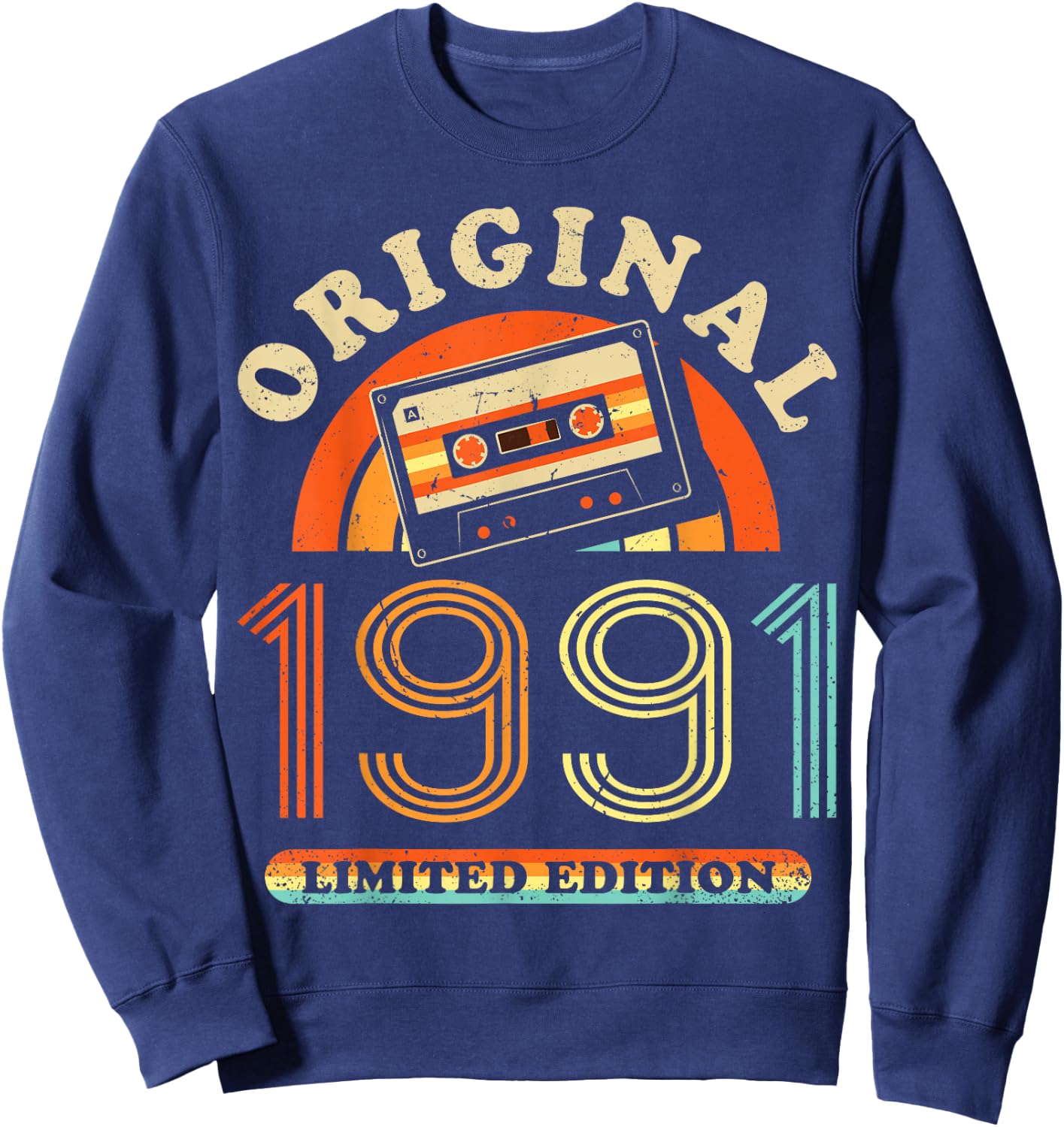 35.Geburtstag Original Männer Frauen Vintage Jahrgang 1991 Sweatshirt - Sweatshirt | Navy