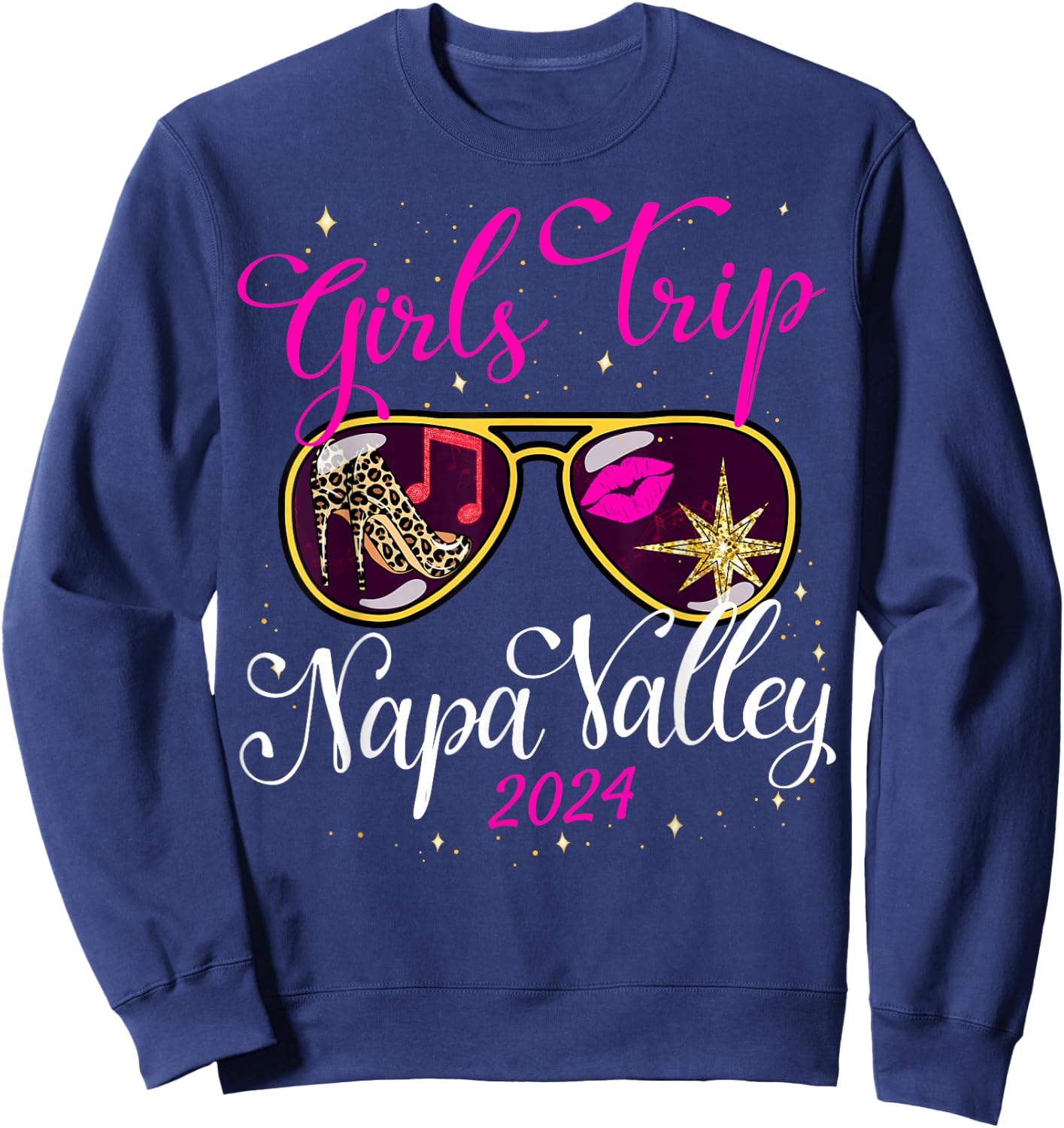 Girls Trip Napa Valley 2024 Weekend Birthday Squad Sweatshirt - Sweatshirt | Navy