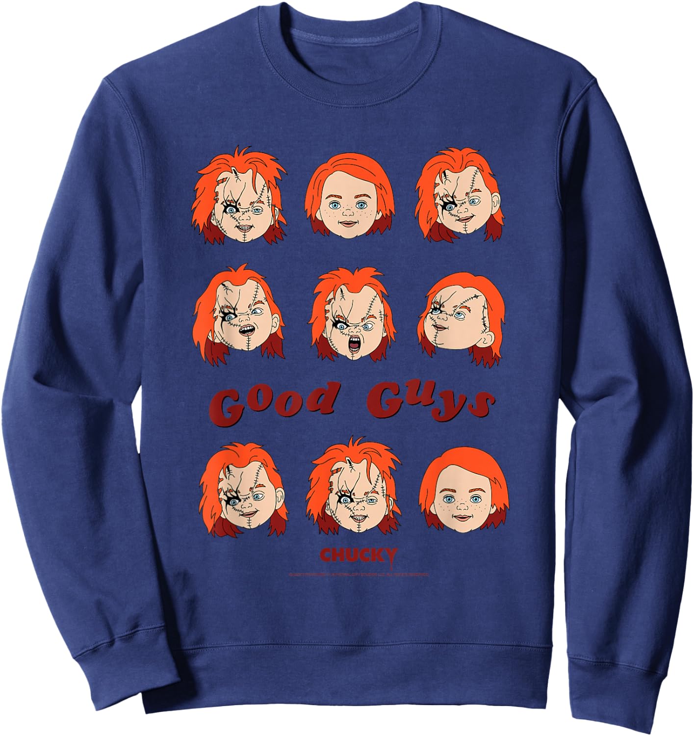 Chucky Good Guys Faces Sweatshirt - Sweatshirt | Navy