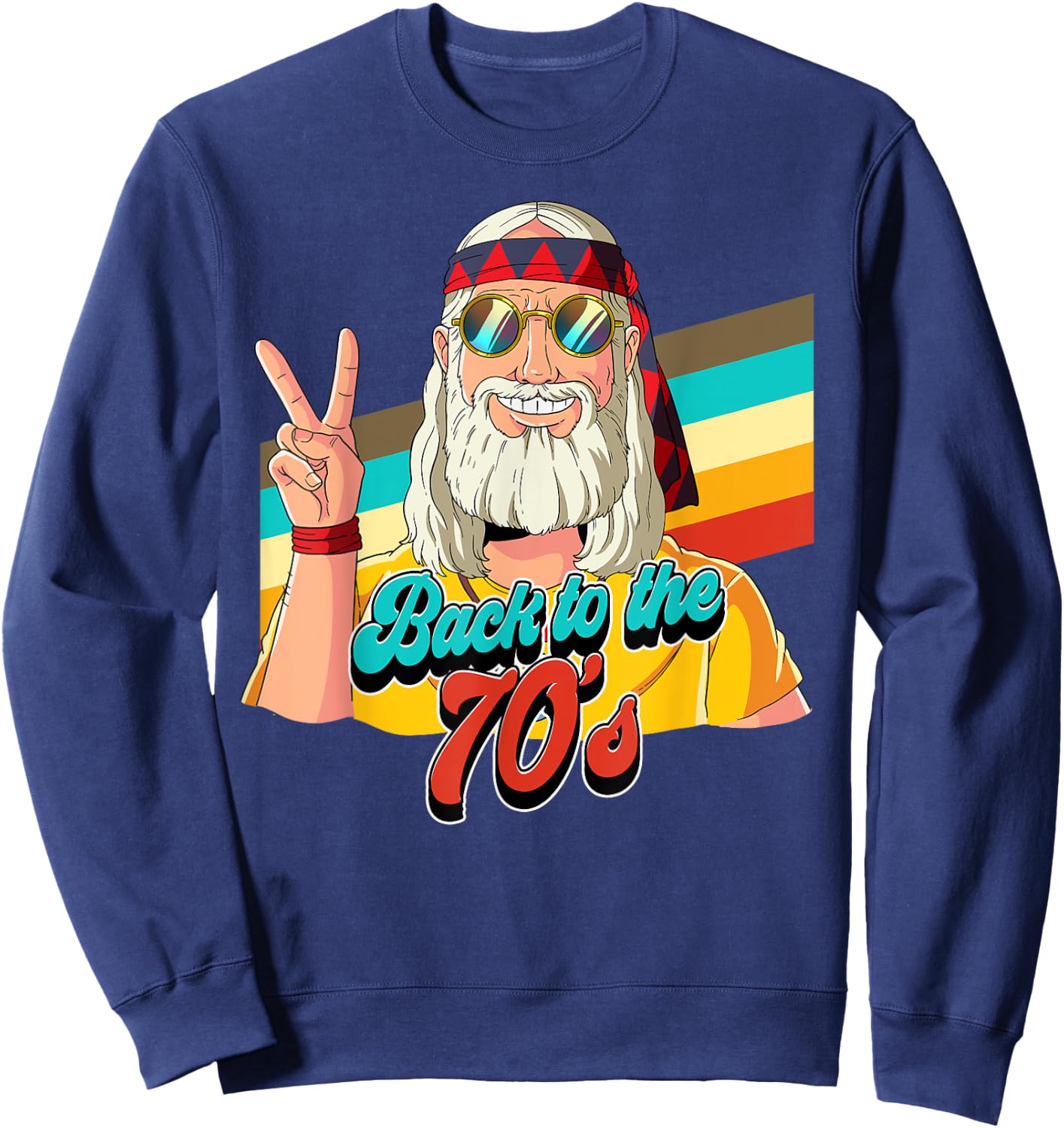 Back To The 70s , black Sweatshirt - Sweatshirt | Navy