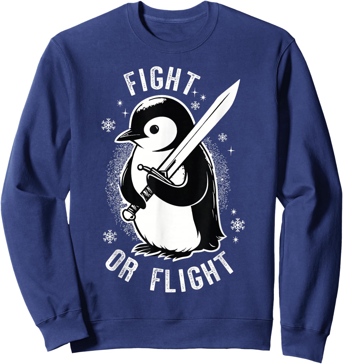 Fight or Flight Penguin Sweatshirt - Sweatshirt | Navy