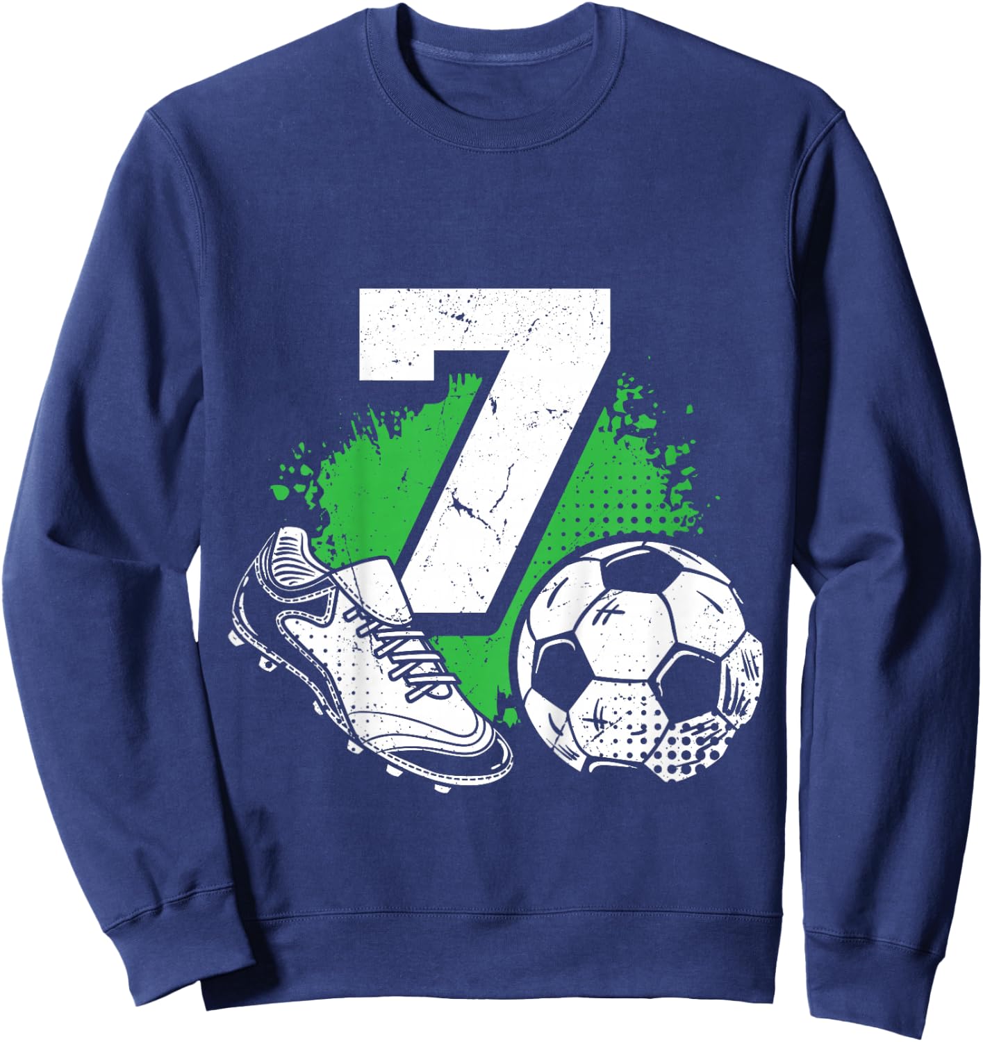 7. Geburtstag Fussball Spieler Kinder Jungs Mädchen Sweatshirt - Sweatshirt | Navy