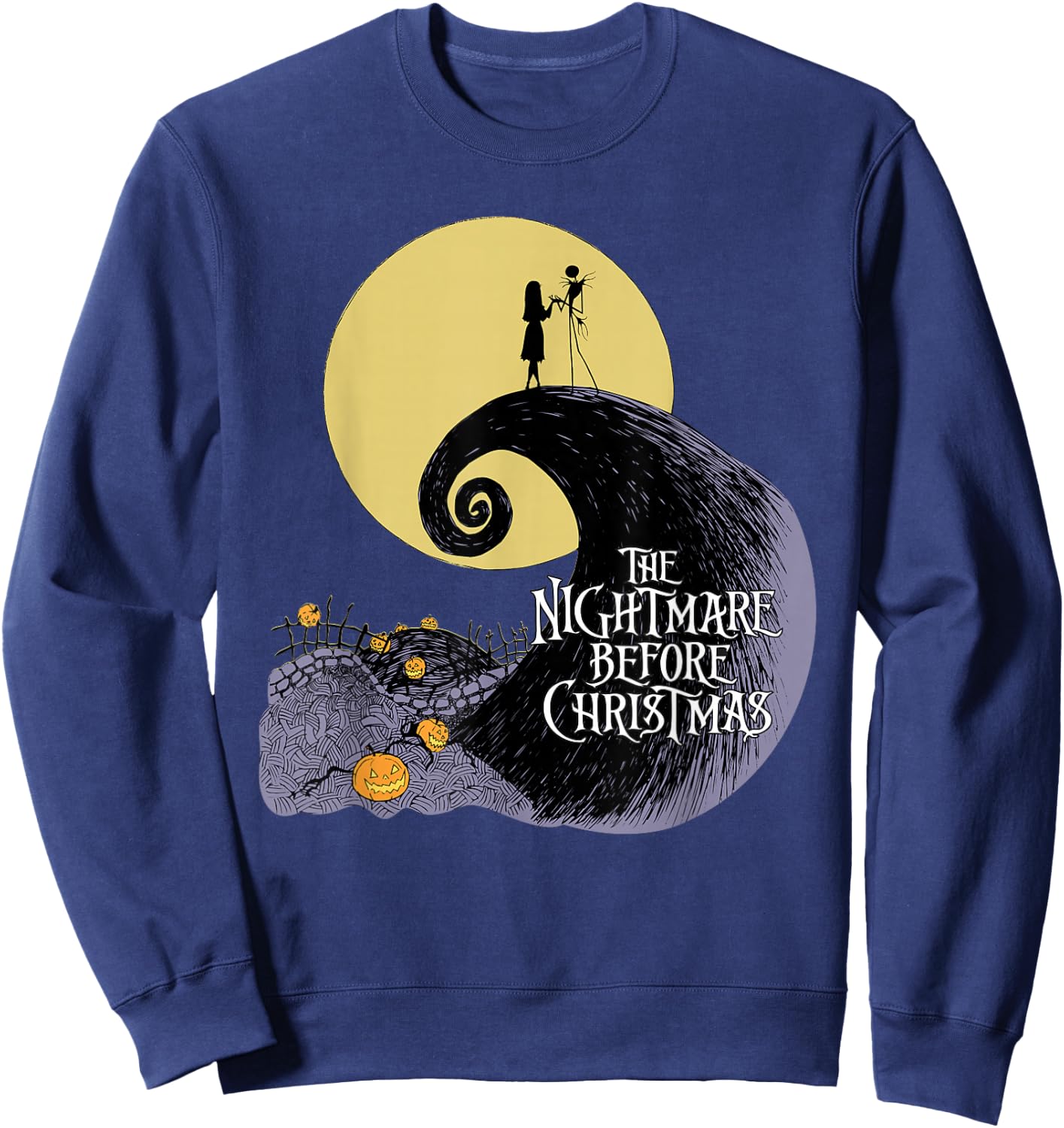 Disney The Nightmare Before Christmas Moon Silhouette Sweatshirt - Sweatshirt | Navy