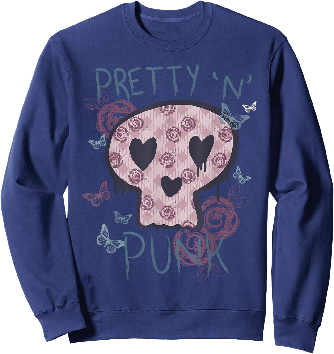 Punk Rock 'n' Roll Music Pretty in Punk Women Ladies Children Sweatshirt - Sweatshirt | Navy
