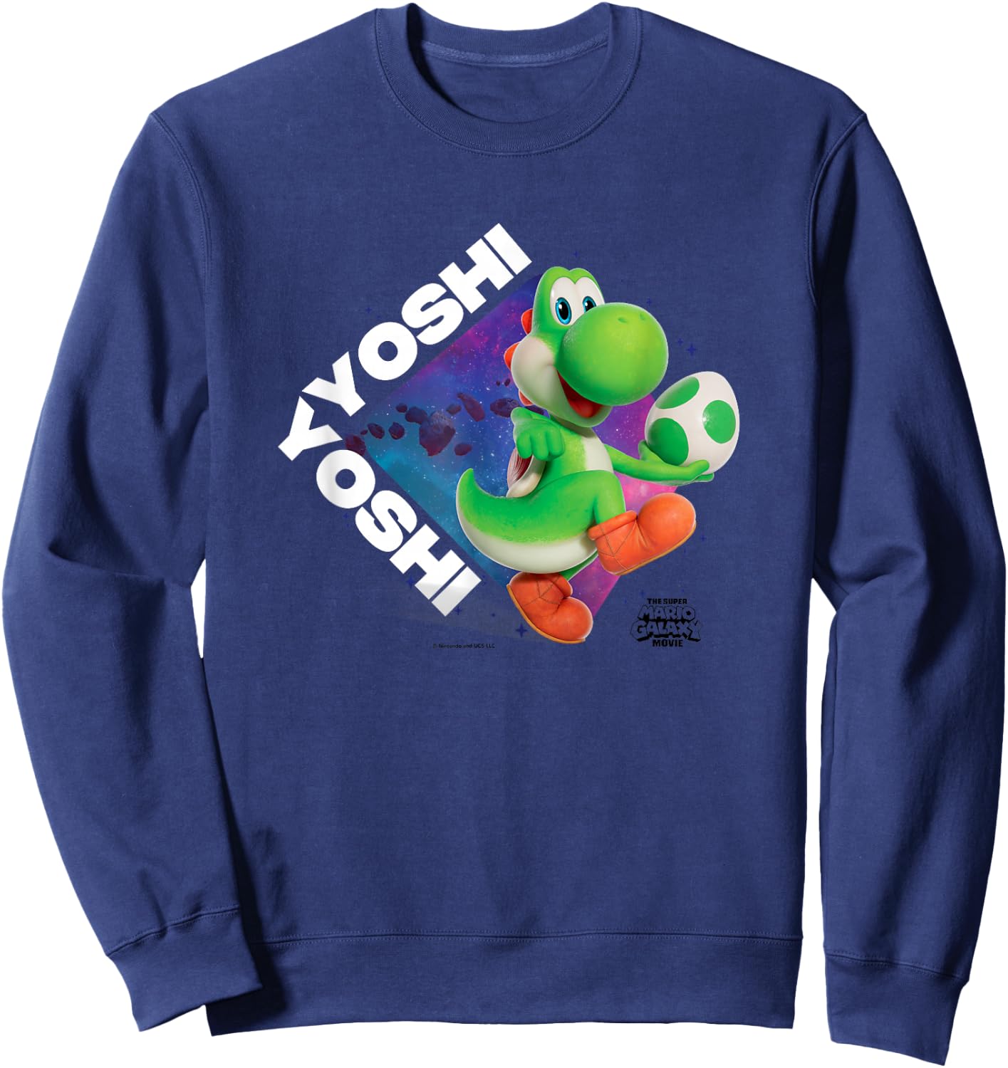 The Super Mario Galaxy Movie Yoshi in Action Sweatshirt - Sweatshirt | Navy