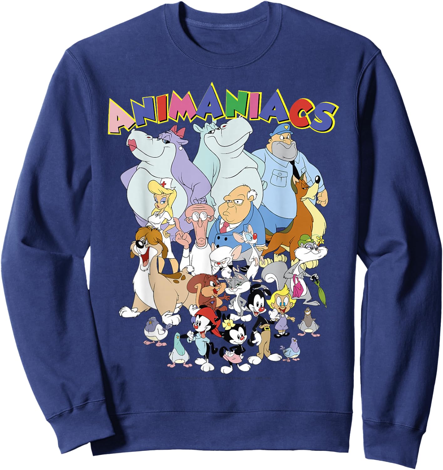 Animaniacs Group Shot Logo Sweatshirt - Sweatshirt | Navy