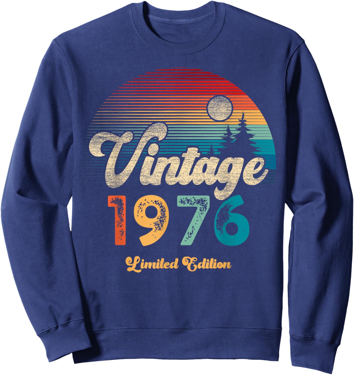Vintage 1976 Limited Edition Sunset 50th Anniversary Sweatshirt - Sweatshirt | Navy