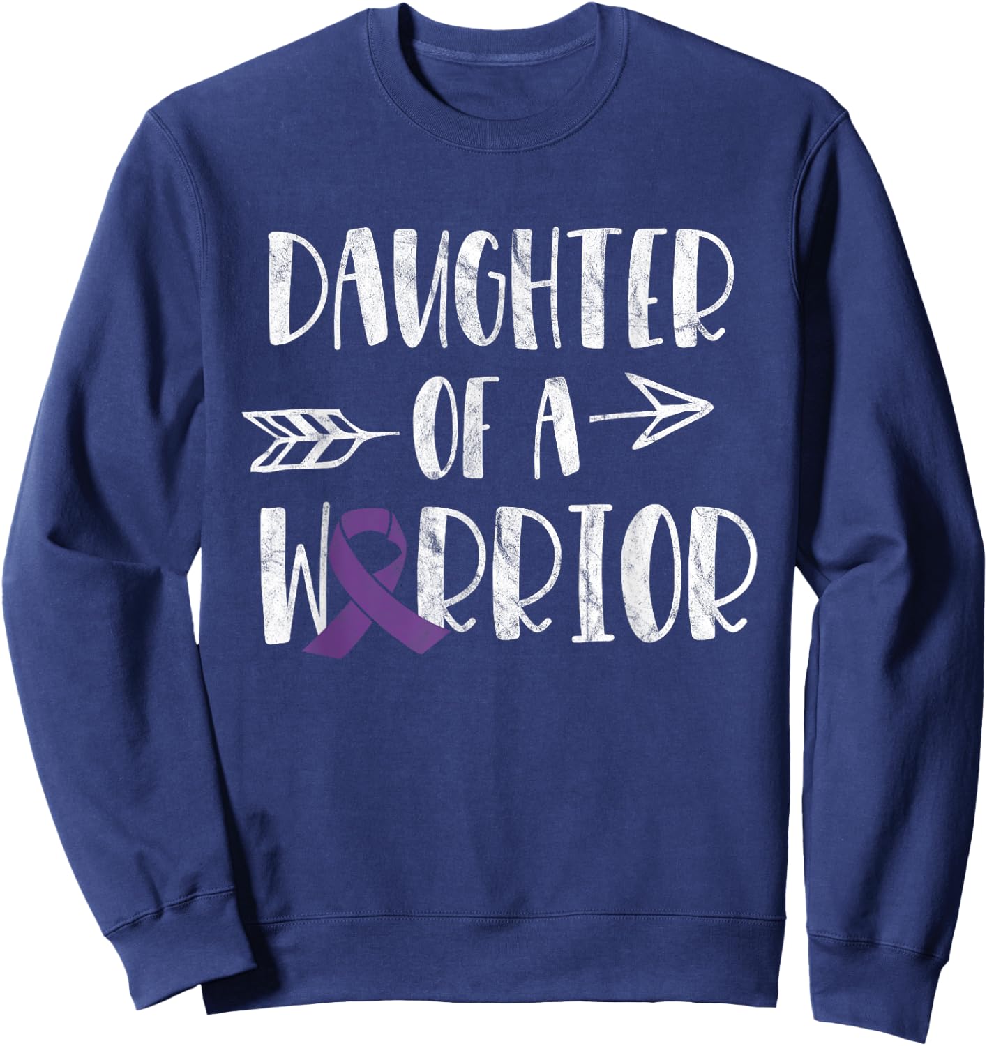Alzheimer's Awareness Daughter Of A Warrior Dementia Sweatshirt - Sweatshirt | Navy