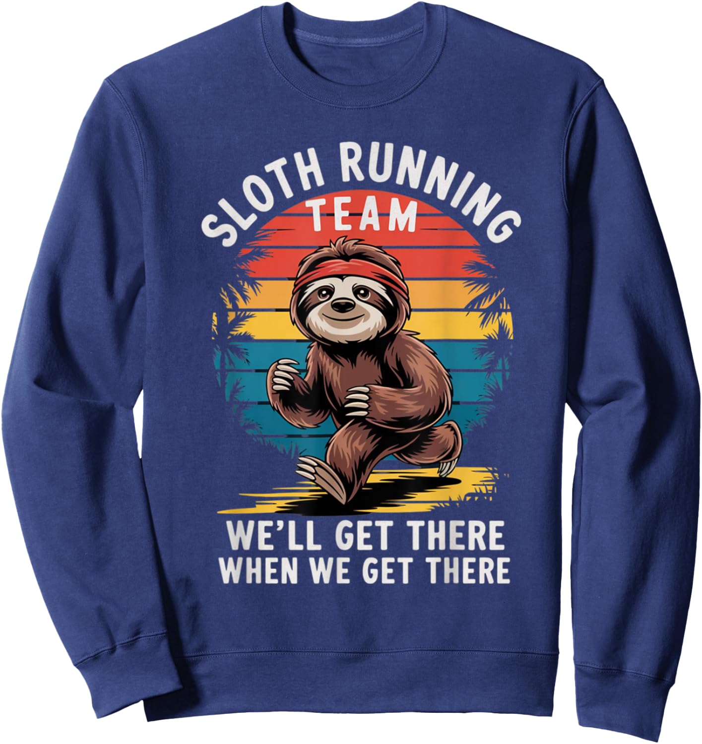sloth running team Jogger Cardio Sweatshirt - Sweatshirt | Navy