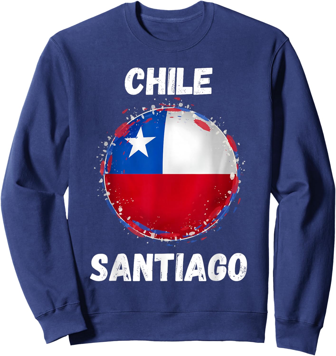 Santiago Chile Retro Vintage chilenische Flagge Souvenirs Sweatshirt - Sweatshirt | Navy