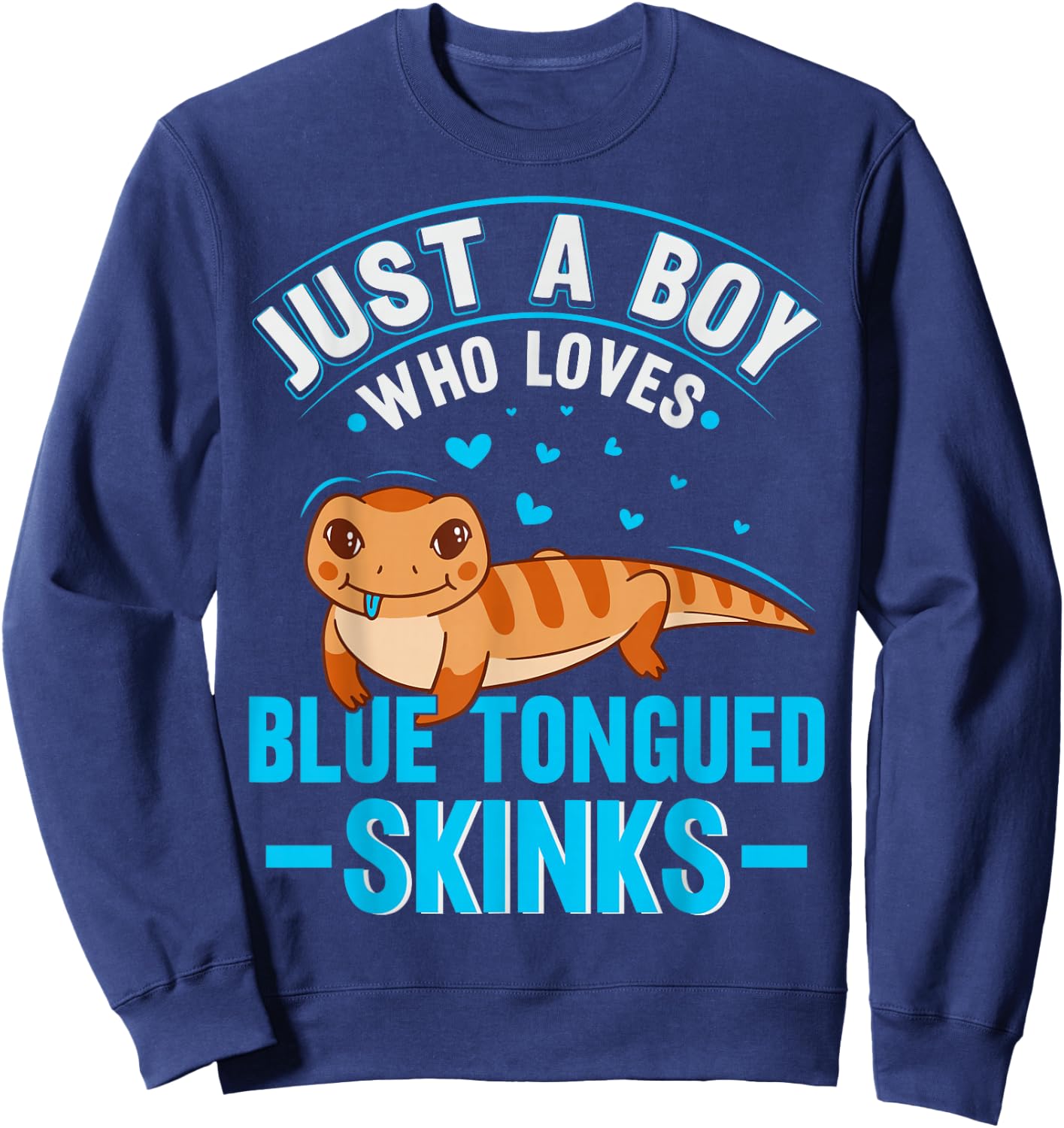 Skink Blue tongue Lizard Design for a Blue tongued skink Boy Sweatshirt - Sweatshirt | Navy