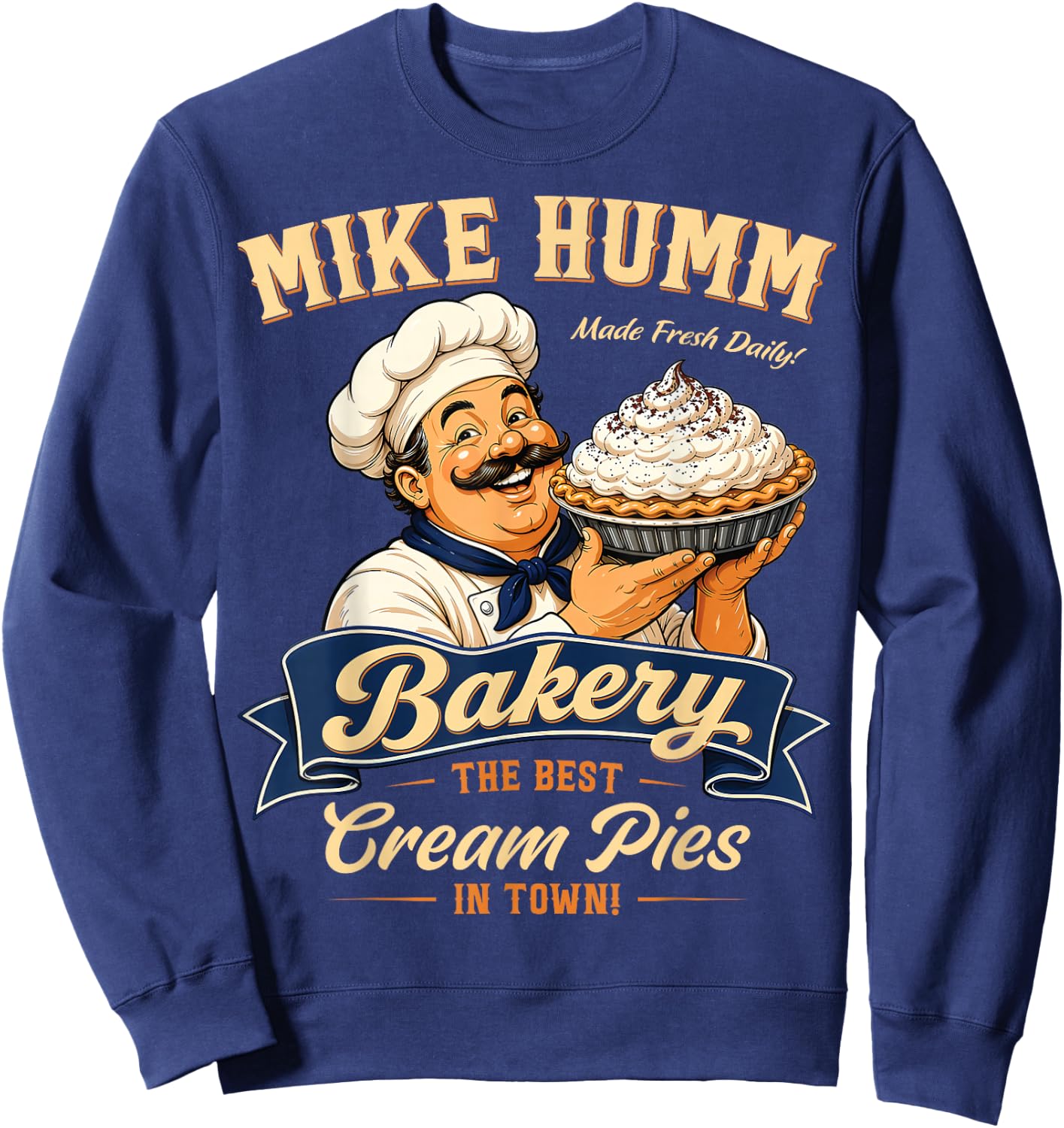 Funny Adult Humor Mike Humm Innuendo Joke Pun Gag Gifts Sweatshirt - Sweatshirt | Navy