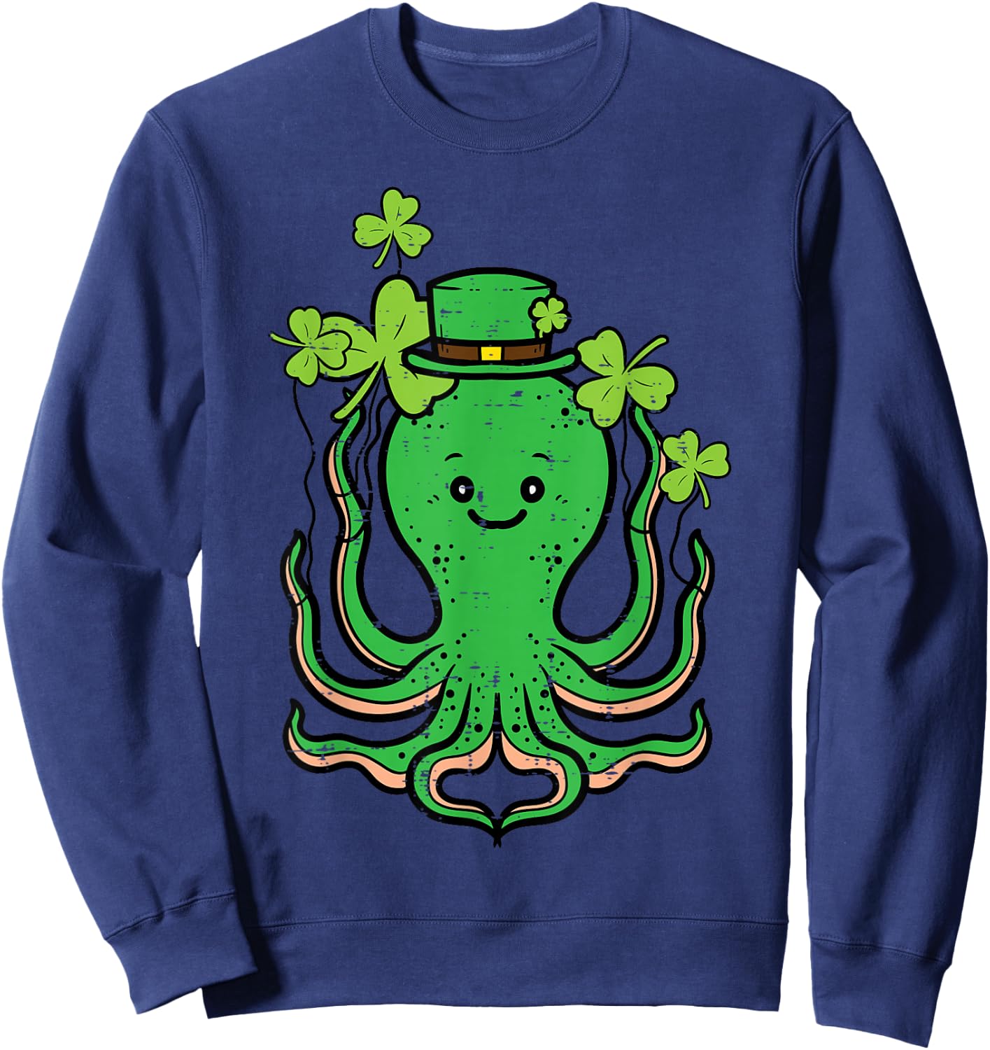 St Patricks Day Octopus Saint Pattys Paddys Men Women Kids Sweatshirt - Sweatshirt | Navy
