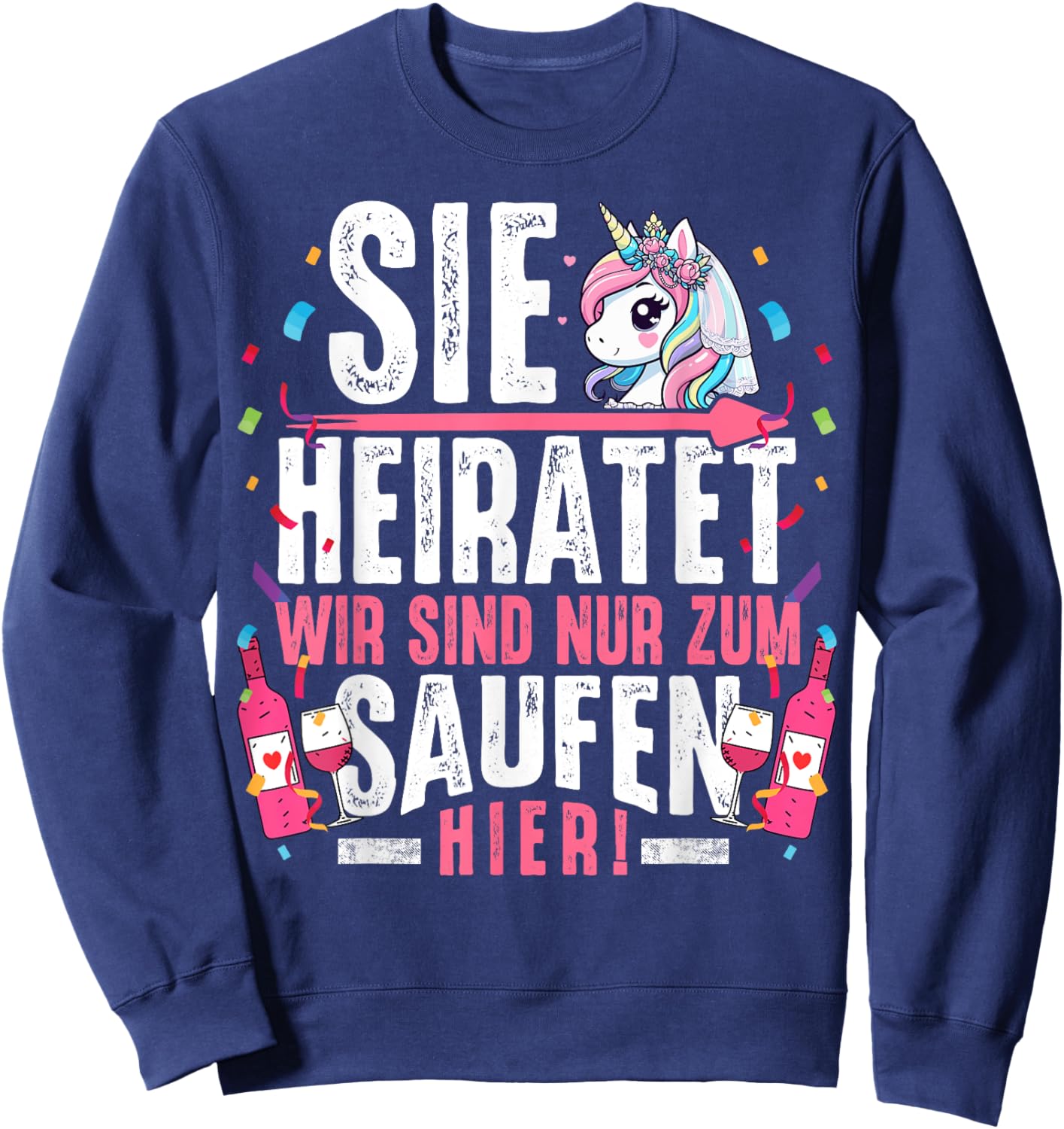 Hen Party Women JGA Shirt Hen Night , black Sweatshirt - Sweatshirt | Navy