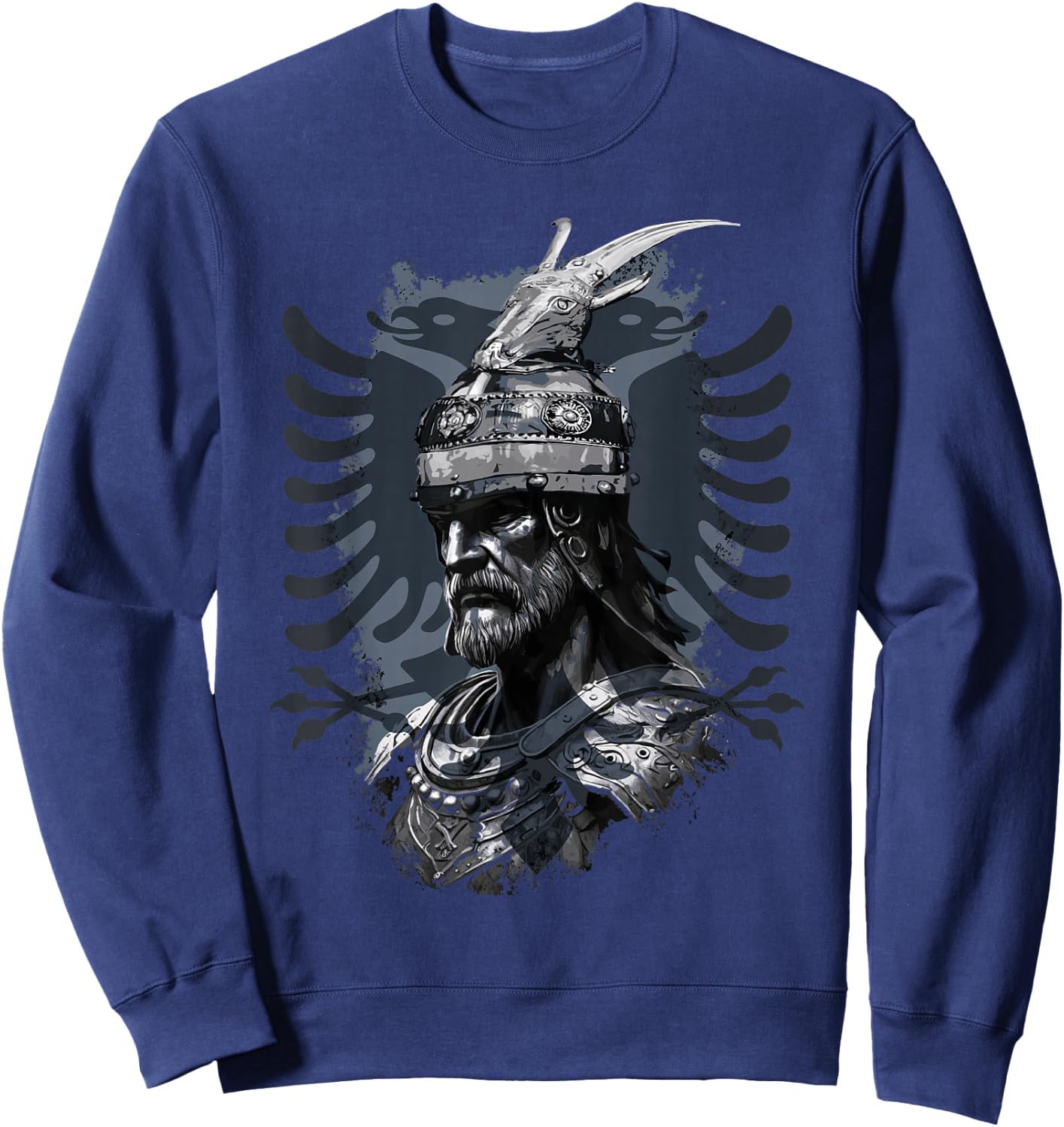 Albanien Albanischer Adler Kosovo Skënderbeu Skanderbeg Albanischer Nationalheld Adler Kosovo Albaner , Erwachsene und Kinder, Schwarz, S, EU 38/40 Sweatshirt - Sweatshirt | Navy