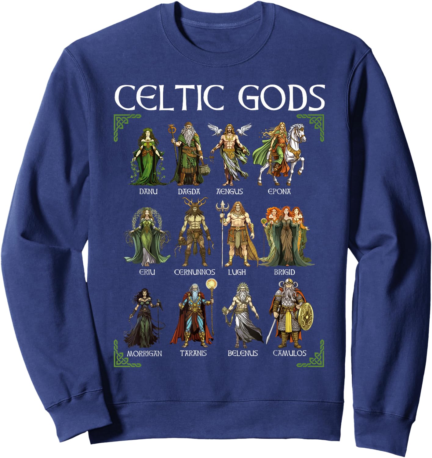 Celtic Mythology Viking Warrior Gods Nordic Irish Scottish , Black, S Sweatshirt - Sweatshirt | Navy