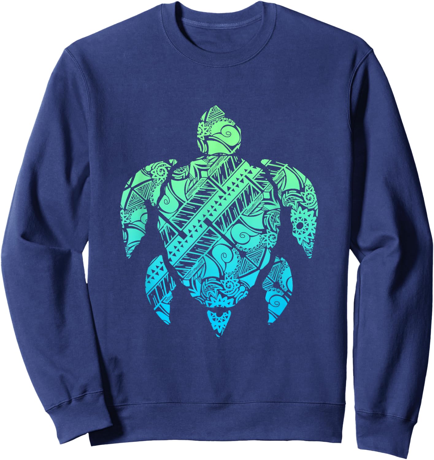 Maori Turtle Polynesian New Zealand Culture Tattoo Sweatshirt - Sweatshirt | Navy