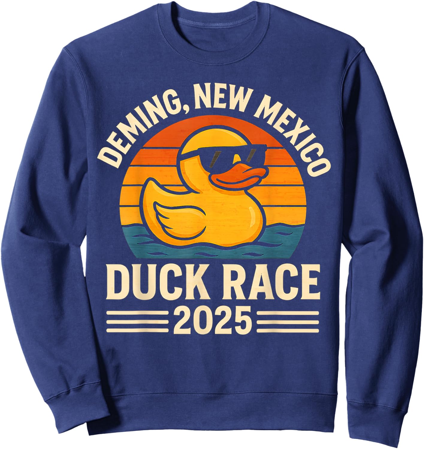 Deming New Mexico Duck Race 2025 Rubber Ducky Derby Vintage Sweatshirt - Sweatshirt | Navy
