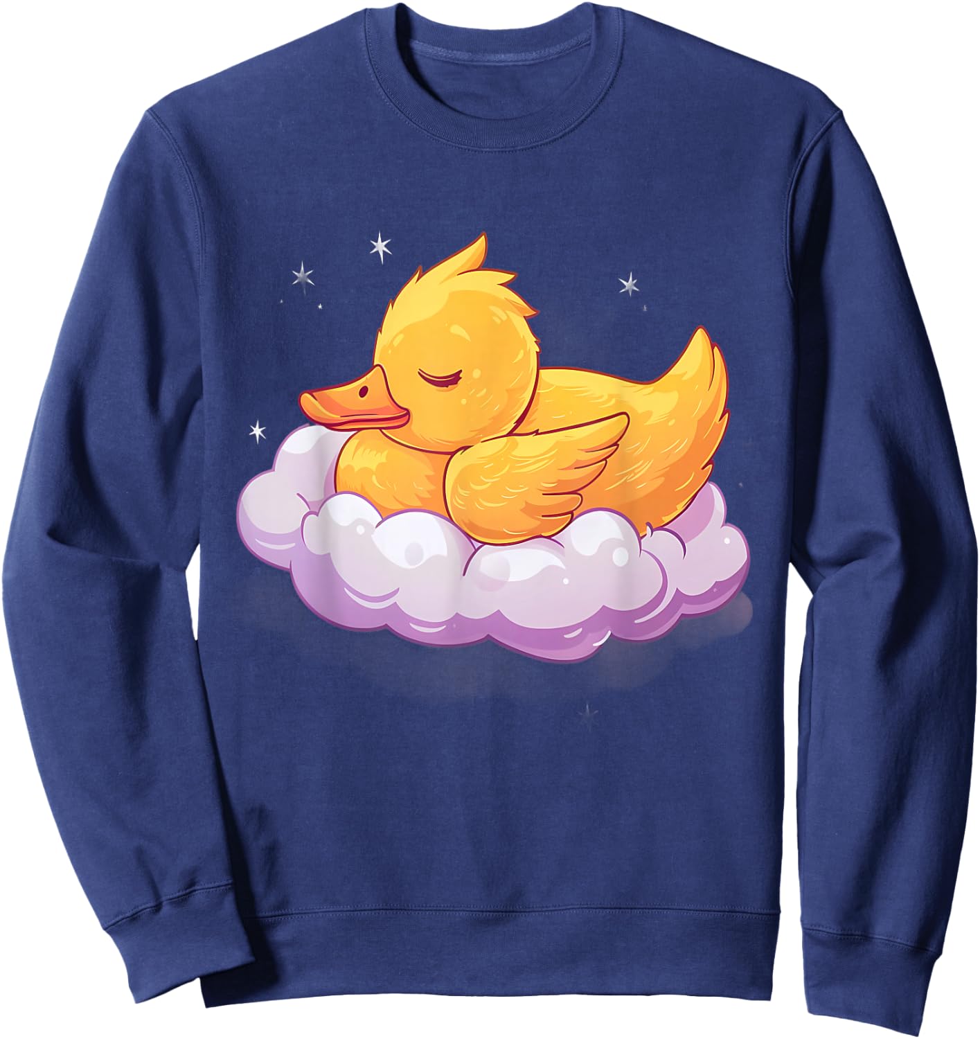 Duck Sleeping Cloud Sleep Duck Sleepy Animal Duck Lover Sweatshirt - Sweatshirt | Navy