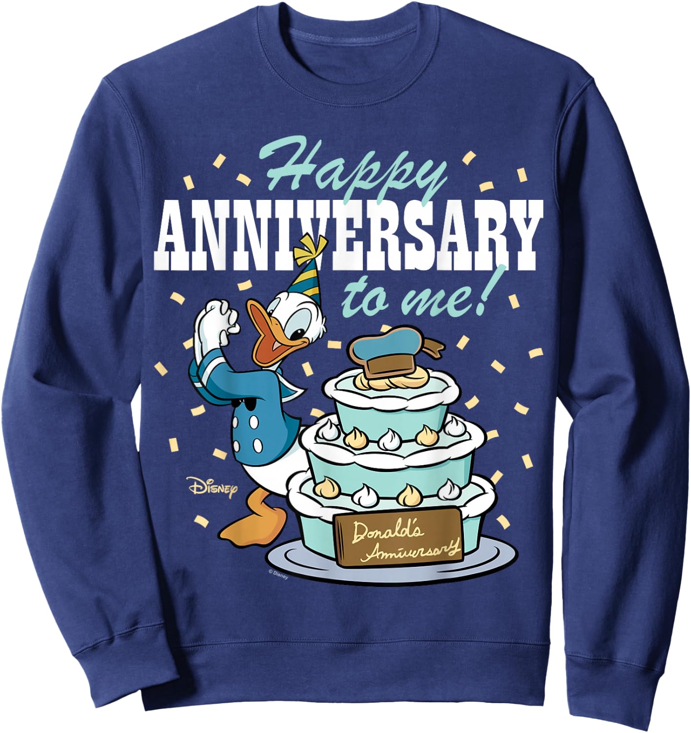 Donald Duck - Happy Anniversary To Me Sweatshirt - Sweatshirt | Navy