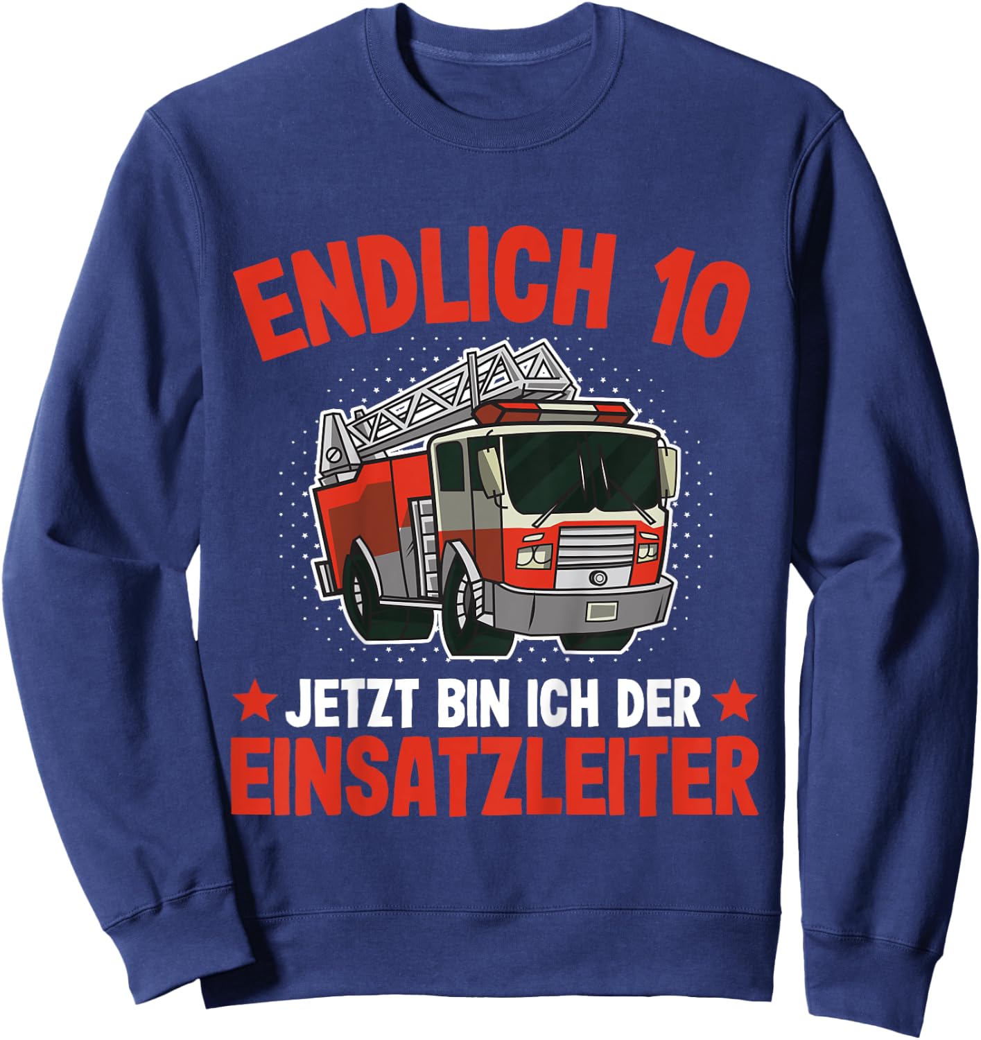 Children's Fire Brigade 10th Birthday Boy Fire Brigade, black, 80 Sweatshirt - Sweatshirt | Navy