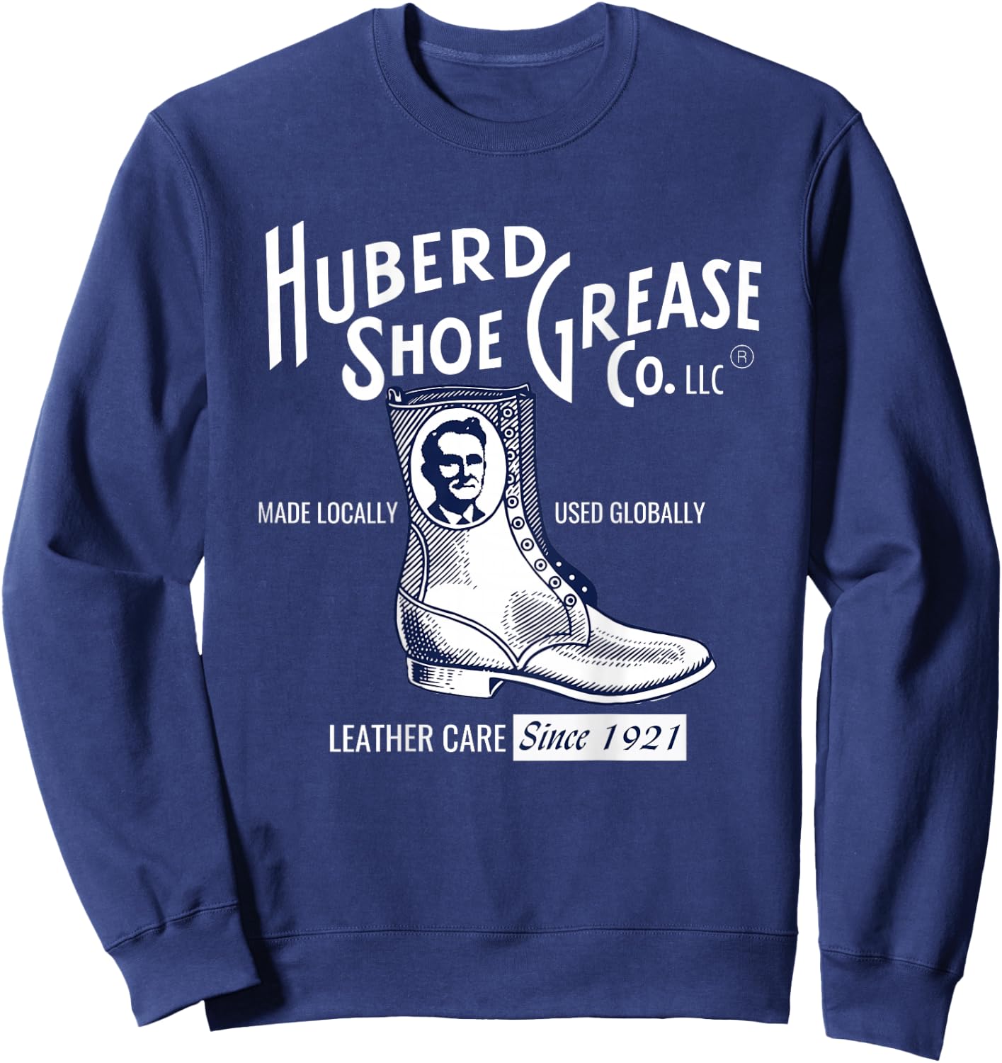 Huberd's Shoe Grease Logo Dark Sweatshirt - Sweatshirt | Navy